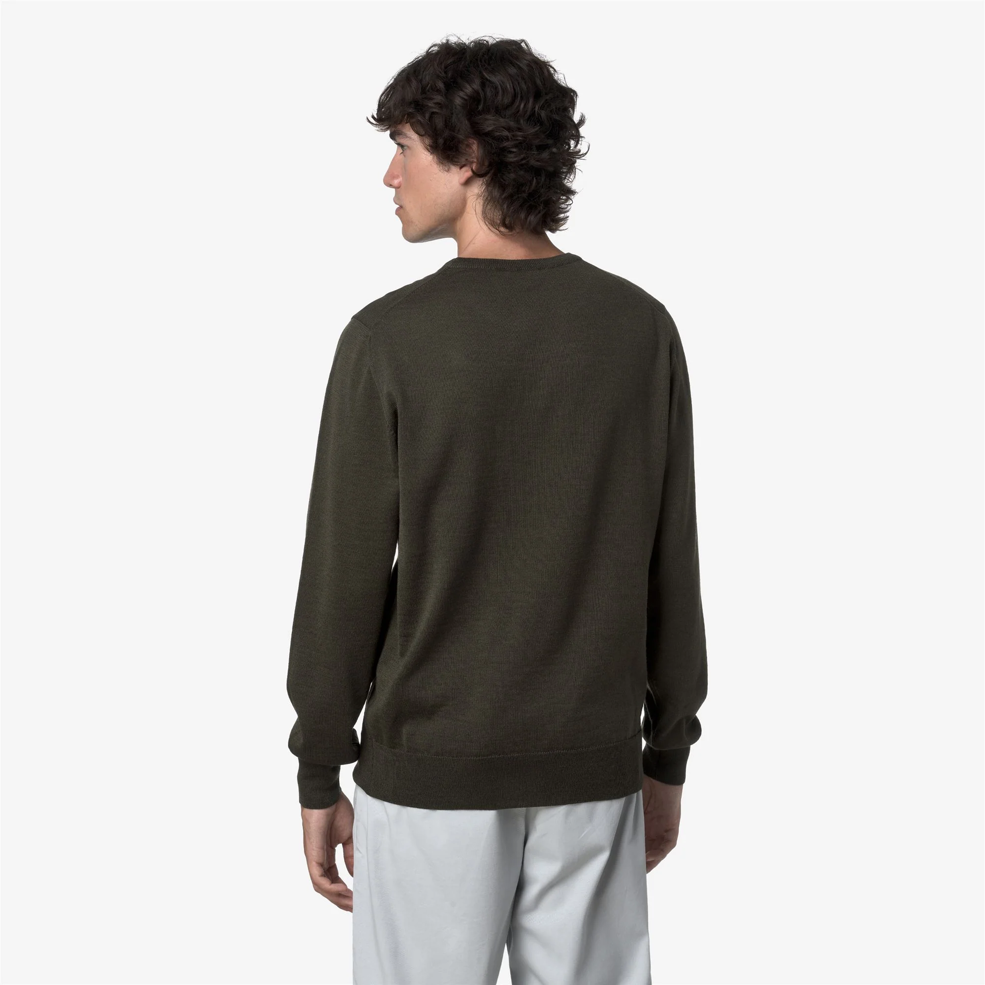 SEBASTIEN MERINO - KNITWEAR - Pull  Over - Man - GREEN BLACKISH - Image 5