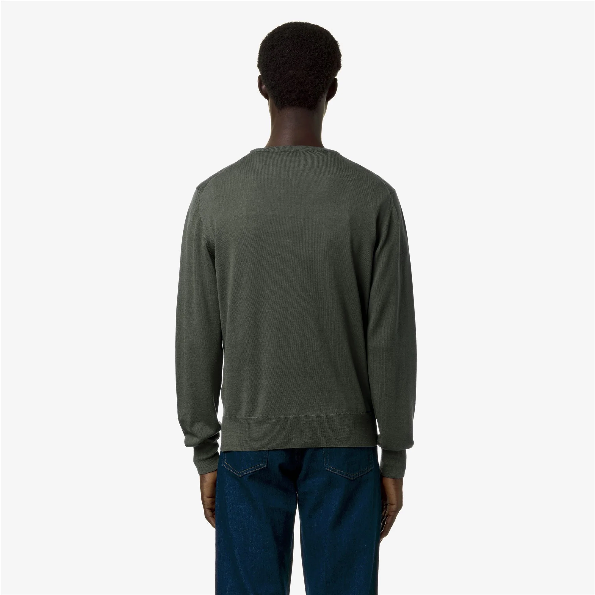 SEBASTIEN MERINO - KNITWEAR - Pull  Over - Man - GREEN BLACKISH - Image 5