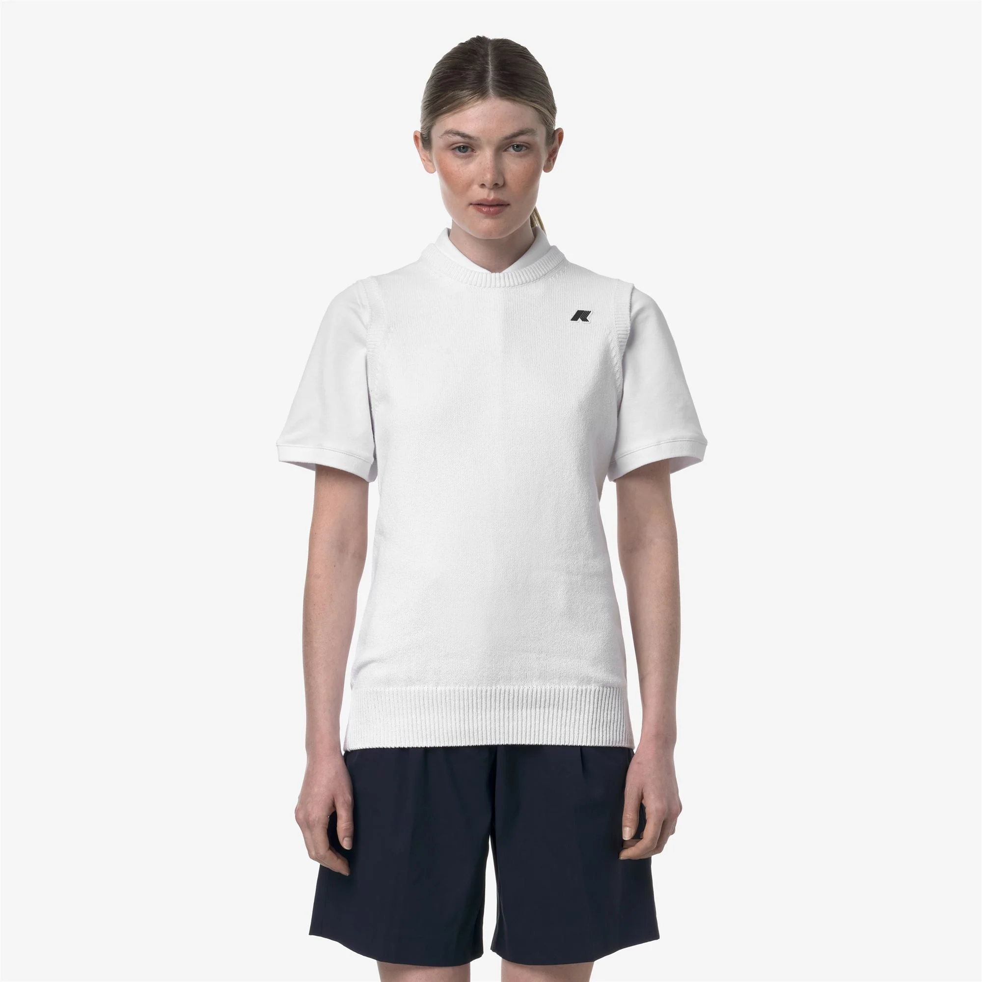 JEANO MIX COTTON GOLF - KNITWEAR - Vest - Unisex - WHITE BRIGHT - Image 3