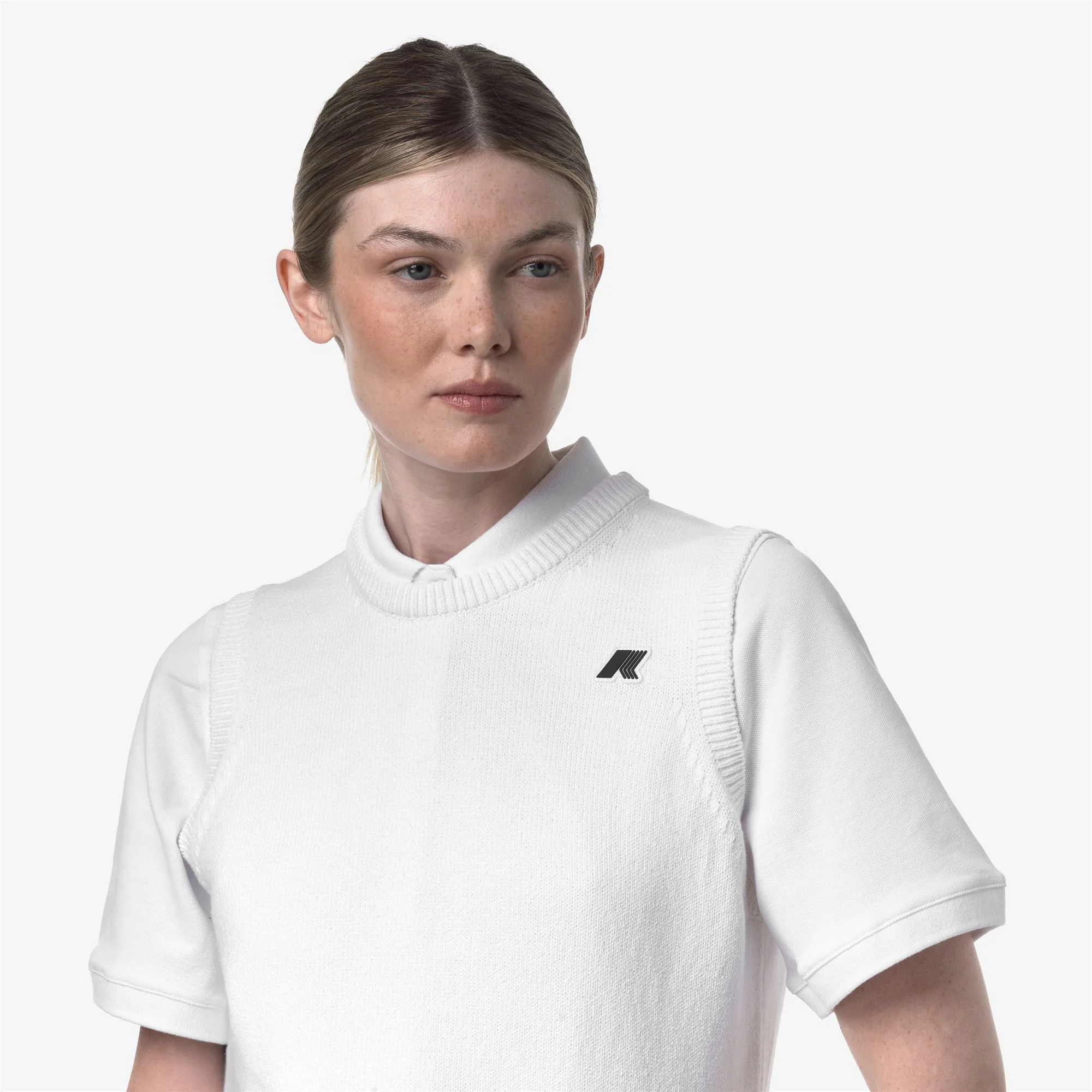JEANO MIX COTTON GOLF - KNITWEAR - Vest - Unisex - WHITE - Image 2
