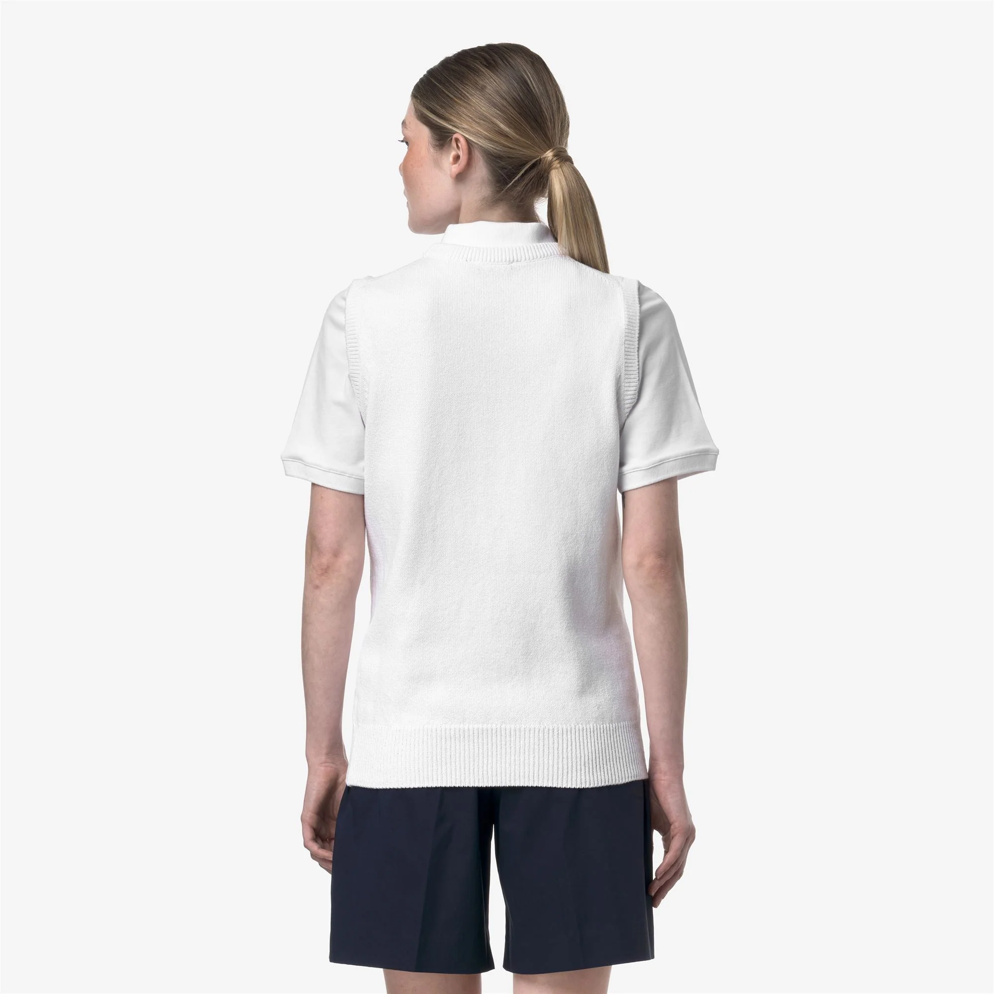 JEANO MIX COTTON GOLF - KNITWEAR - Vest - Unisex - WHITE - Image 5