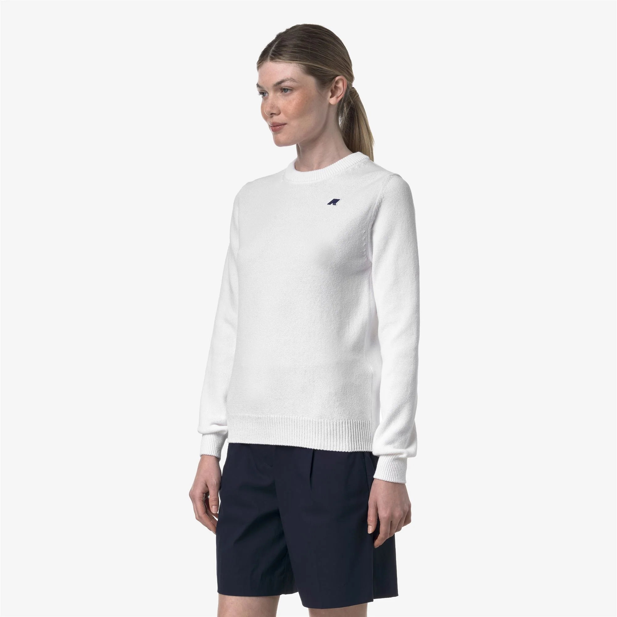 ABBIS MIX COTTON GOLF - KNITWEAR - Pull  Over - Woman - WHITE BRIGHT - Image 4