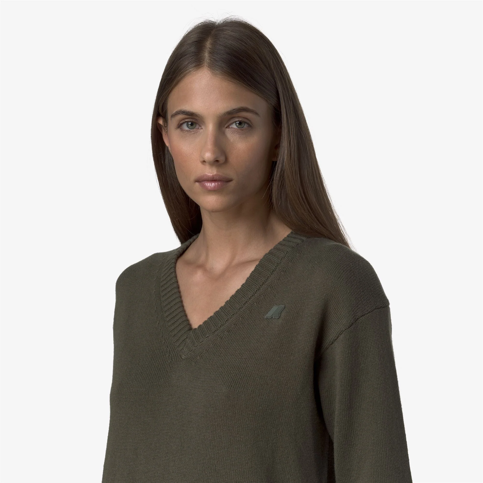 ADINE COTTON CASHMERE - KNITWEAR - Pull  Over - Woman - GREEN BLCKISH - Image 2
