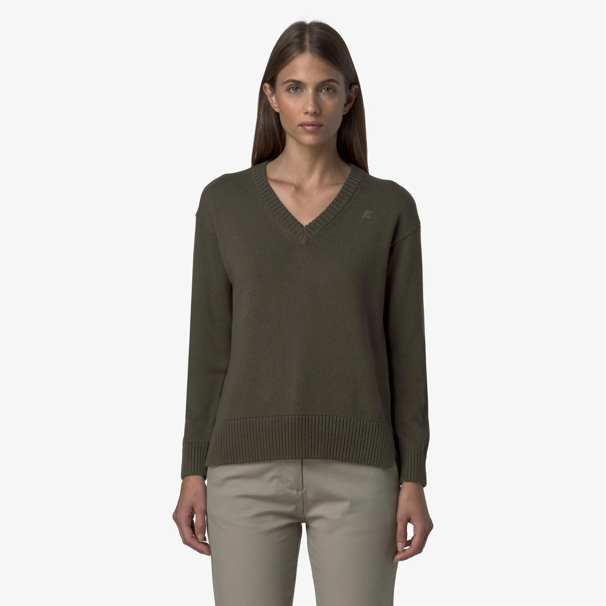ADINE COTTON CASHMERE - KNITWEAR - Pull  Over - Woman - GREEN BLCKISH - Image 3