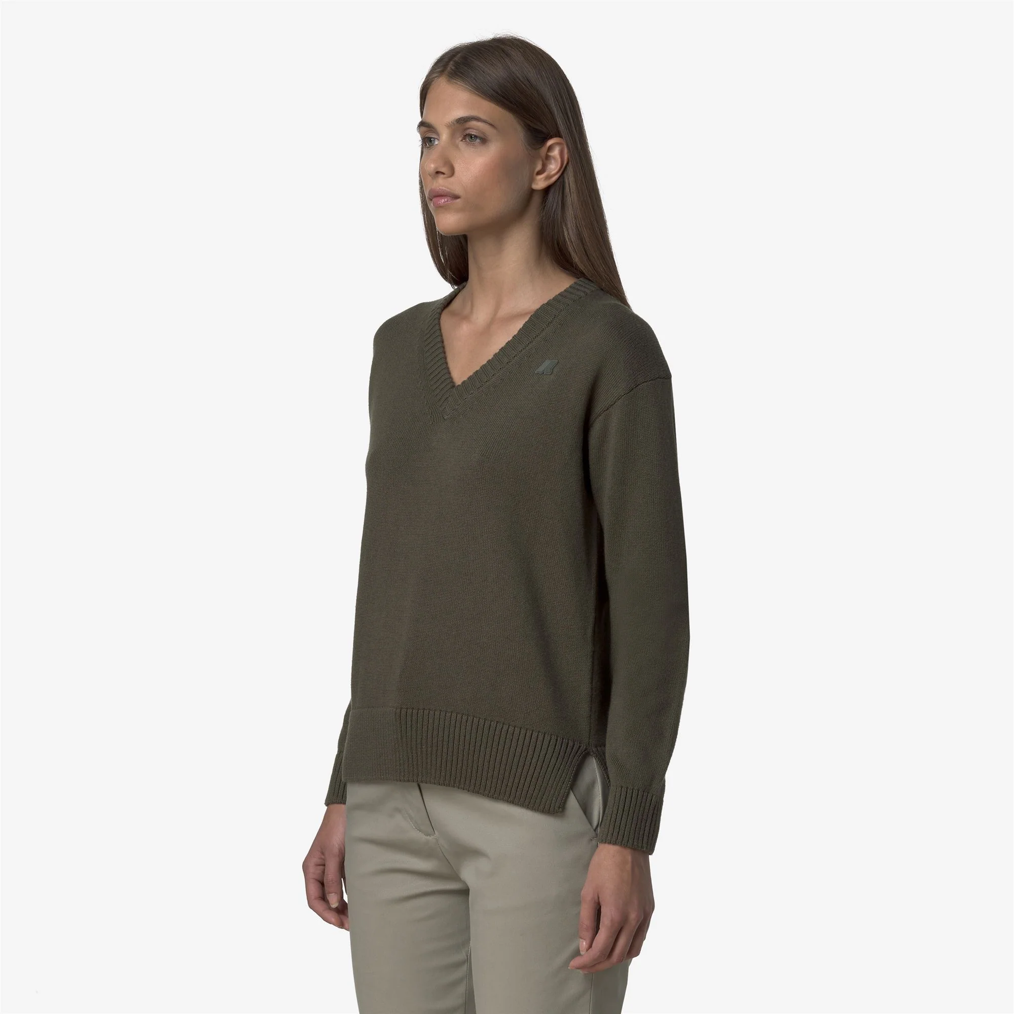 ADINE COTTON CASHMERE - KNITWEAR - Pull  Over - Woman - GREEN BLCKISH - Image 4