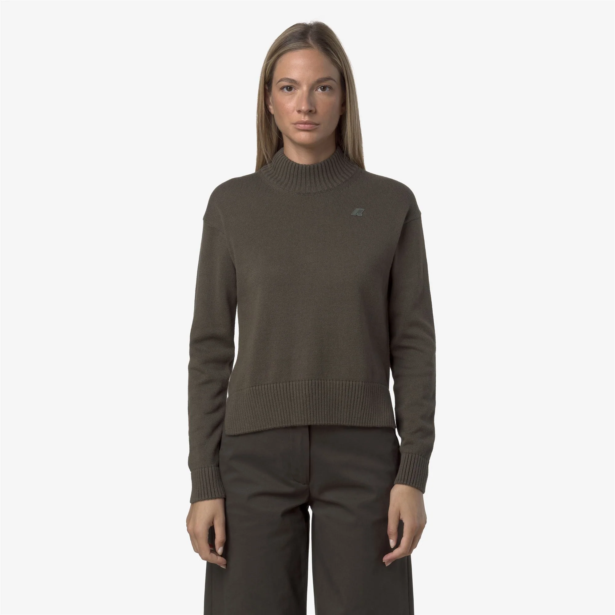 AGATA COTTON CASHMERE - KNITWEAR - Pull  Over - Woman - GREEN BLACKISH - Image 3