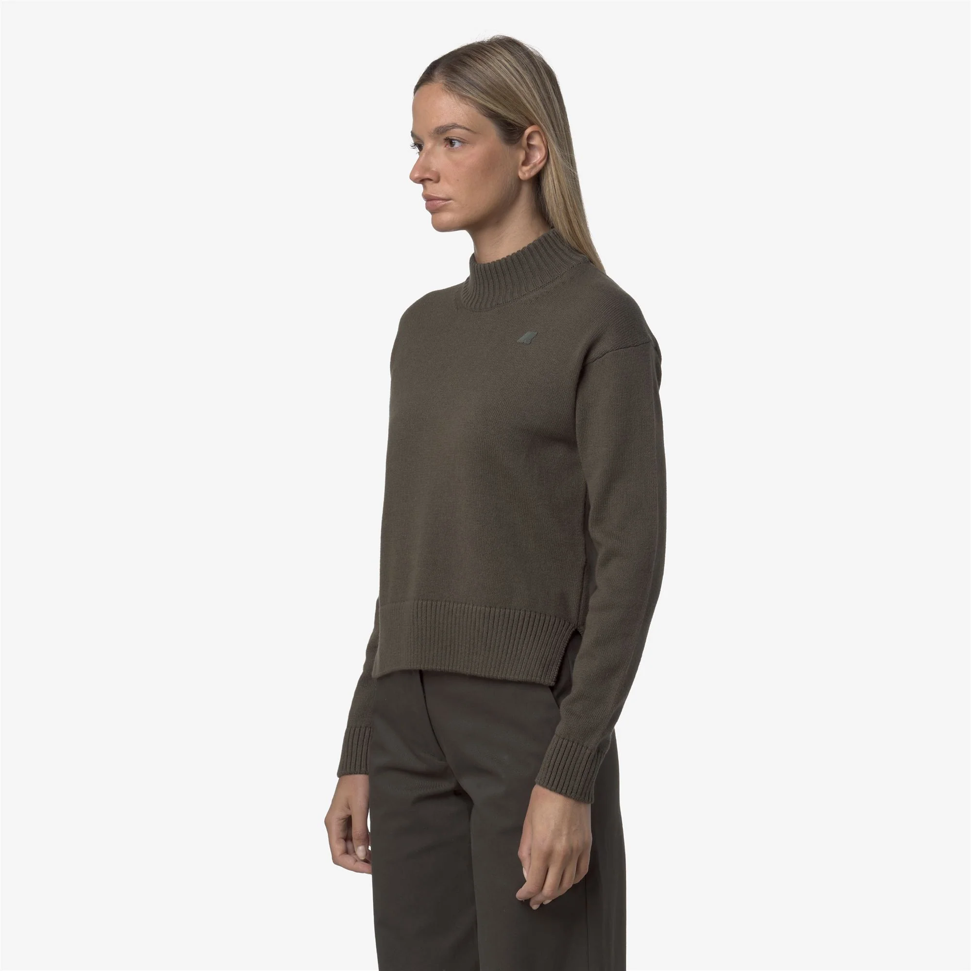 AGATA COTTON CASHMERE - KNITWEAR - Pull  Over - Woman - GREEN BLACKISH - Image 4