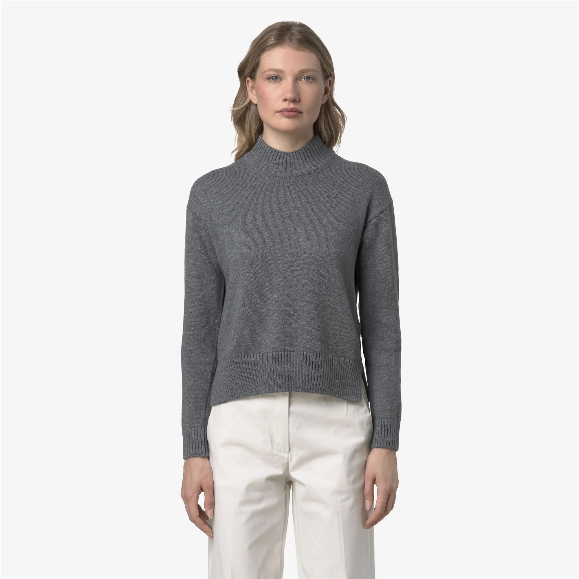 AGATA COTTON CASHMERE - KNITWEAR - Pull  Over - Woman - GREY SMOKED MEL - Image 3