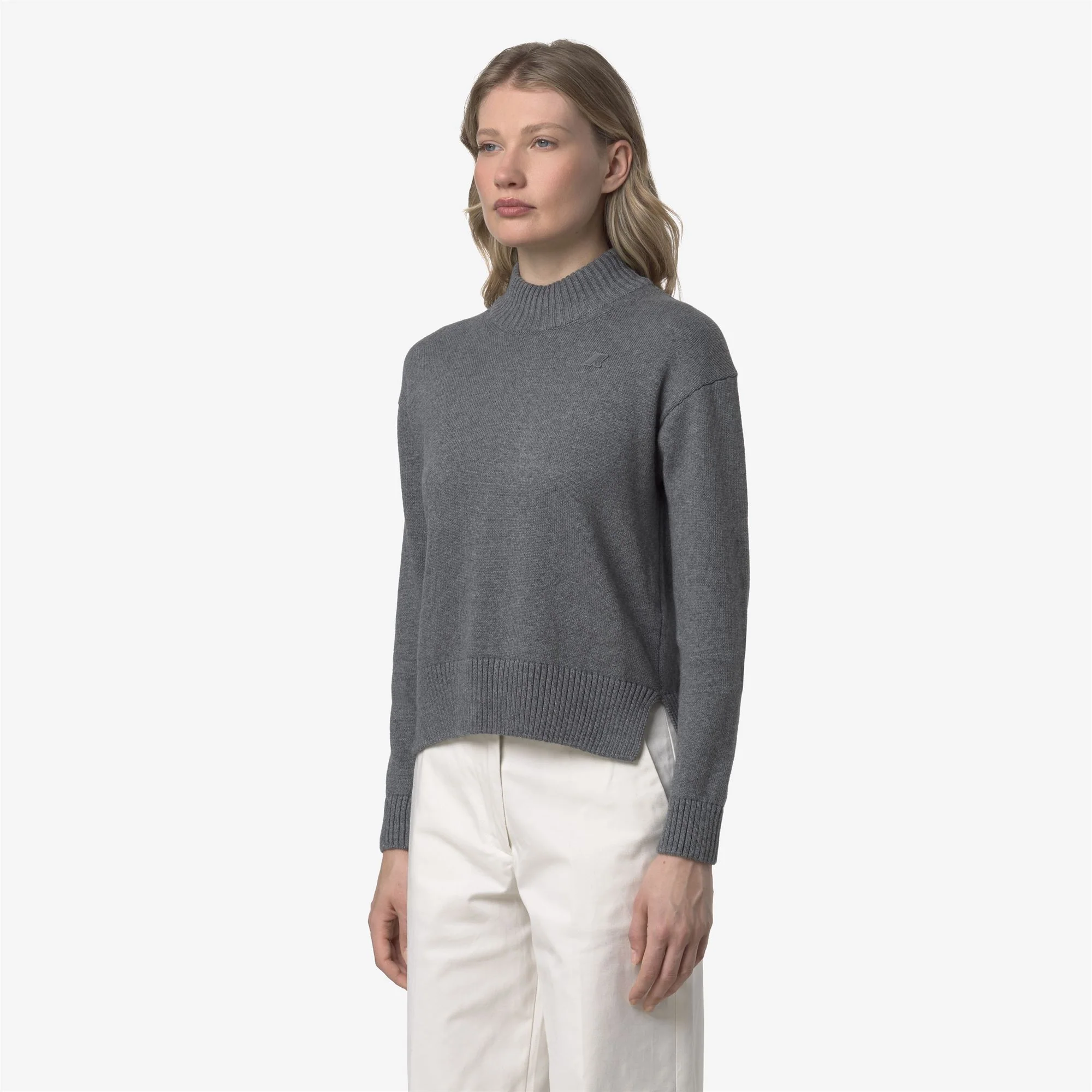 AGATA COTTON CASHMERE - KNITWEAR - Pull  Over - Woman - GREY SMOKED MEL - Image 4