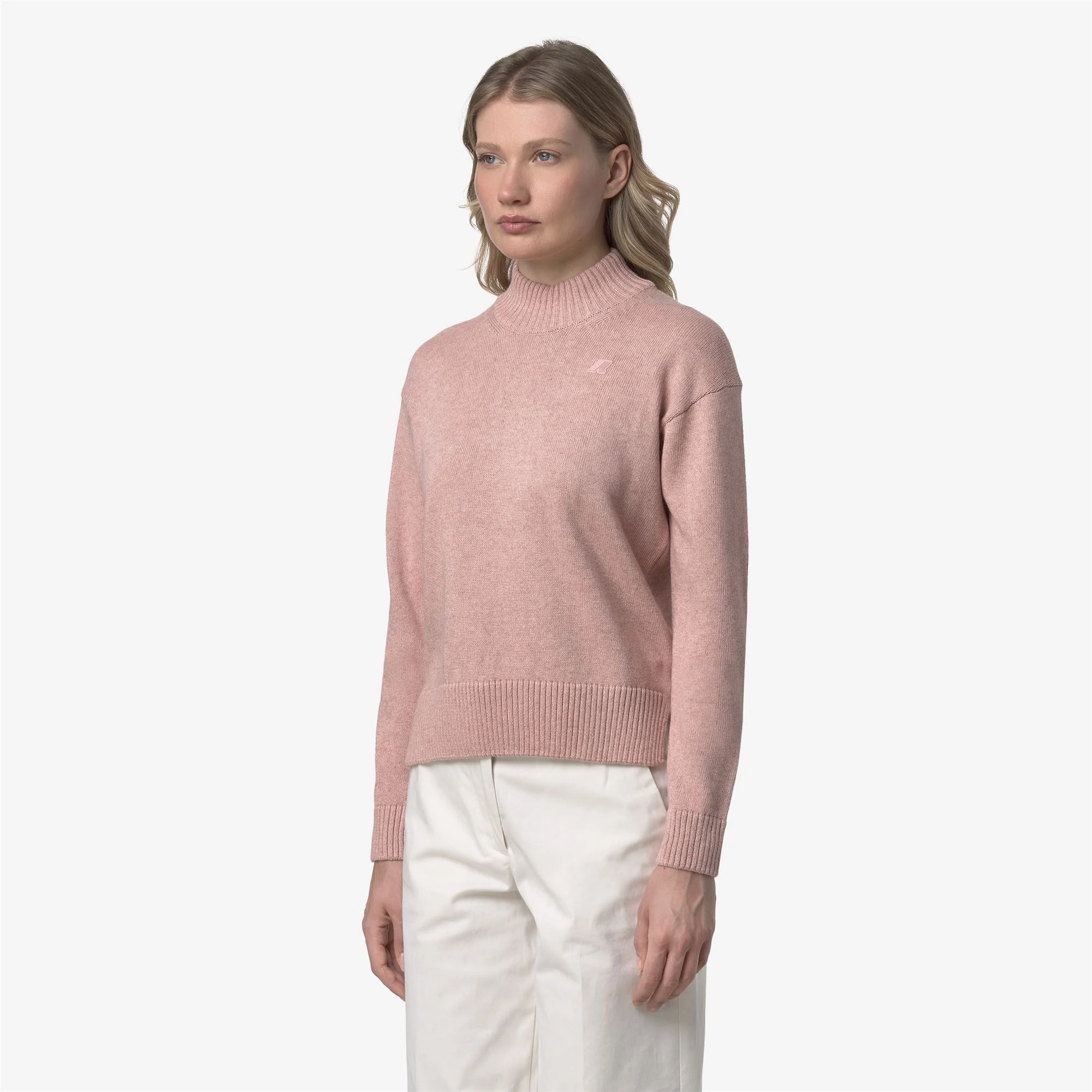 AGATA COTTON CASHMERE - KNITWEAR - Pull  Over - Woman - PINK DUSTY MEL - Image 4