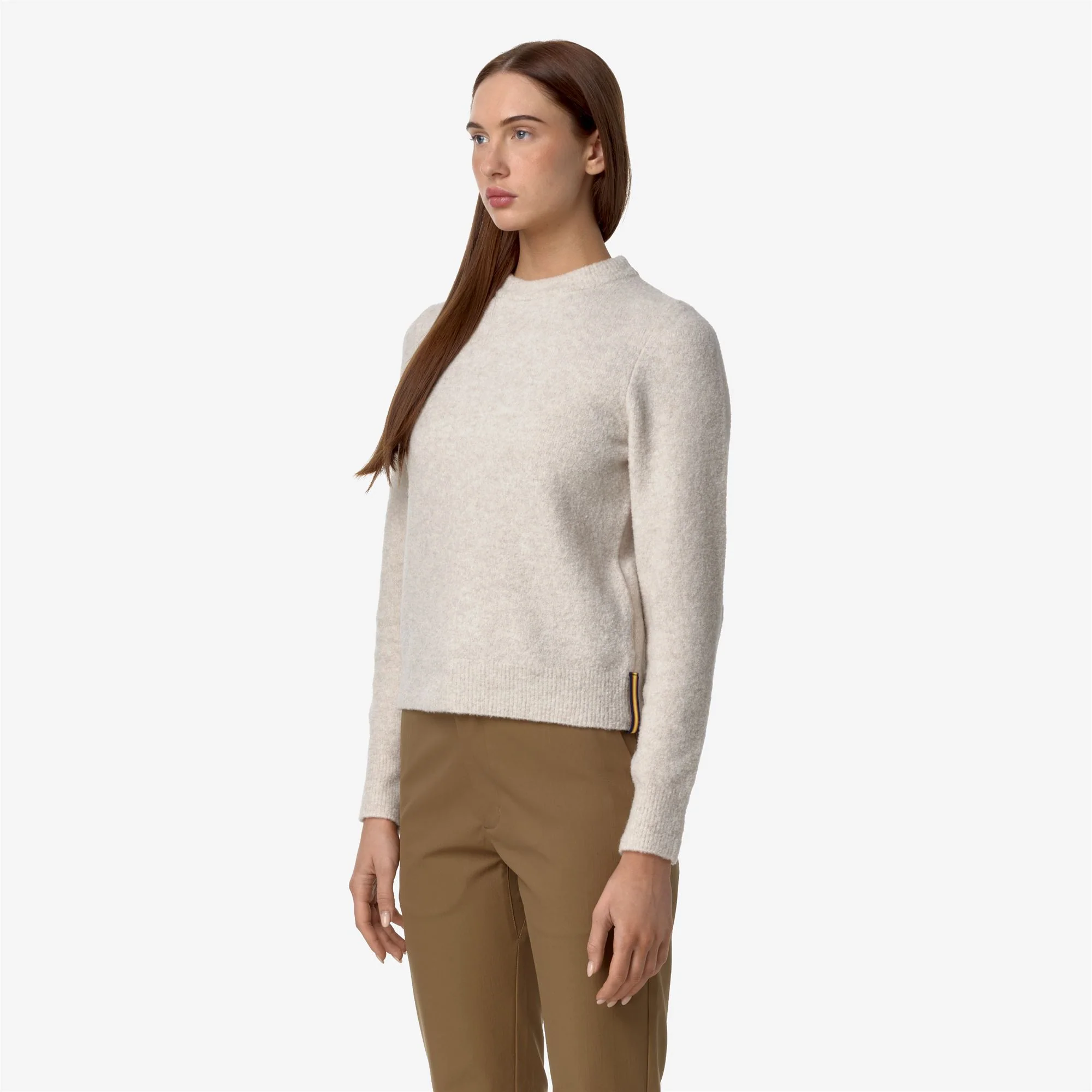 CLARISSE WOOL MERINO BOUCLE - KNITWEAR - Pull  Over - Woman - BEIGE  MOONBEAM - Image 4