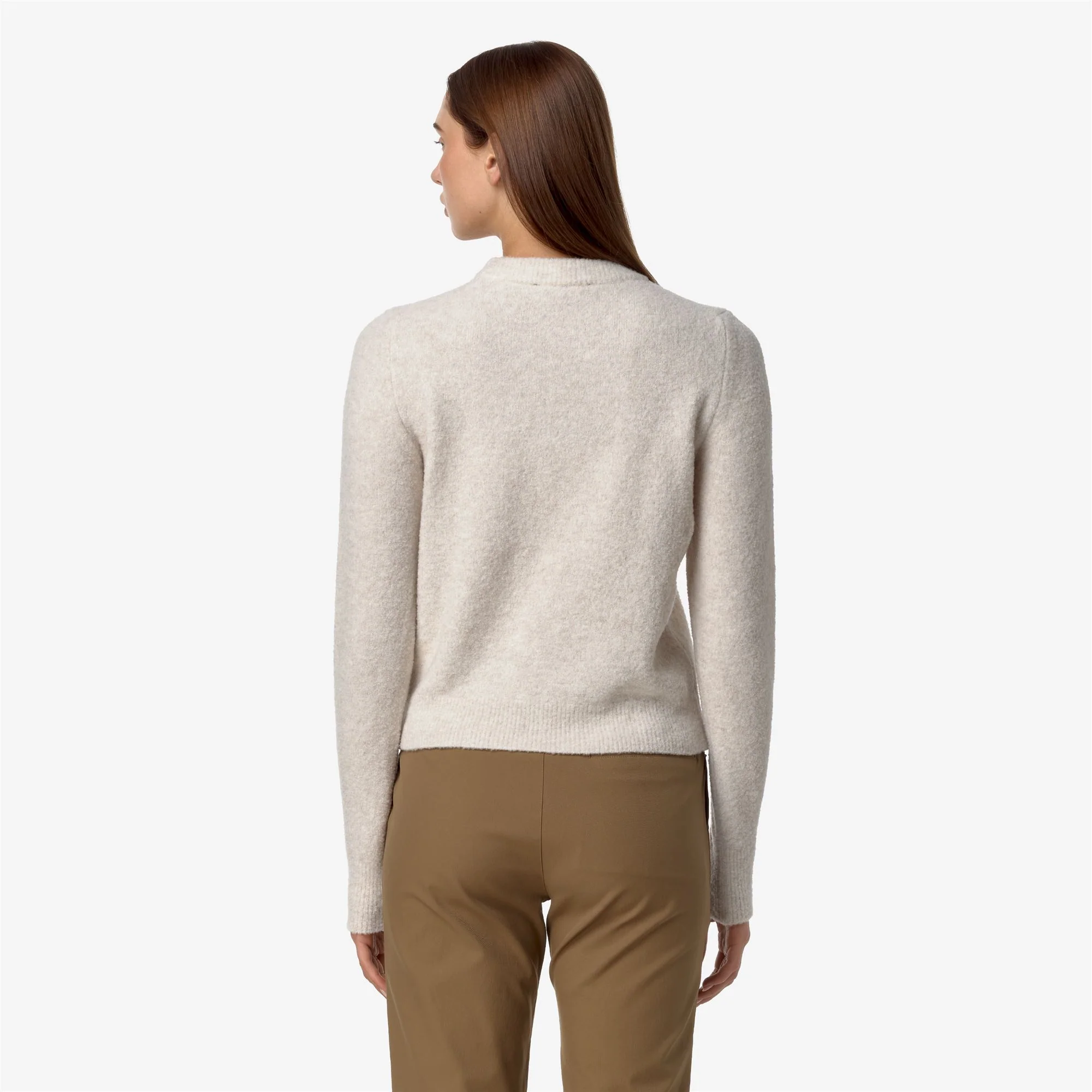 CLARISSE WOOL MERINO BOUCLE - KNITWEAR - Pull  Over - Woman - BEIGE  MOONBEAM - Image 5