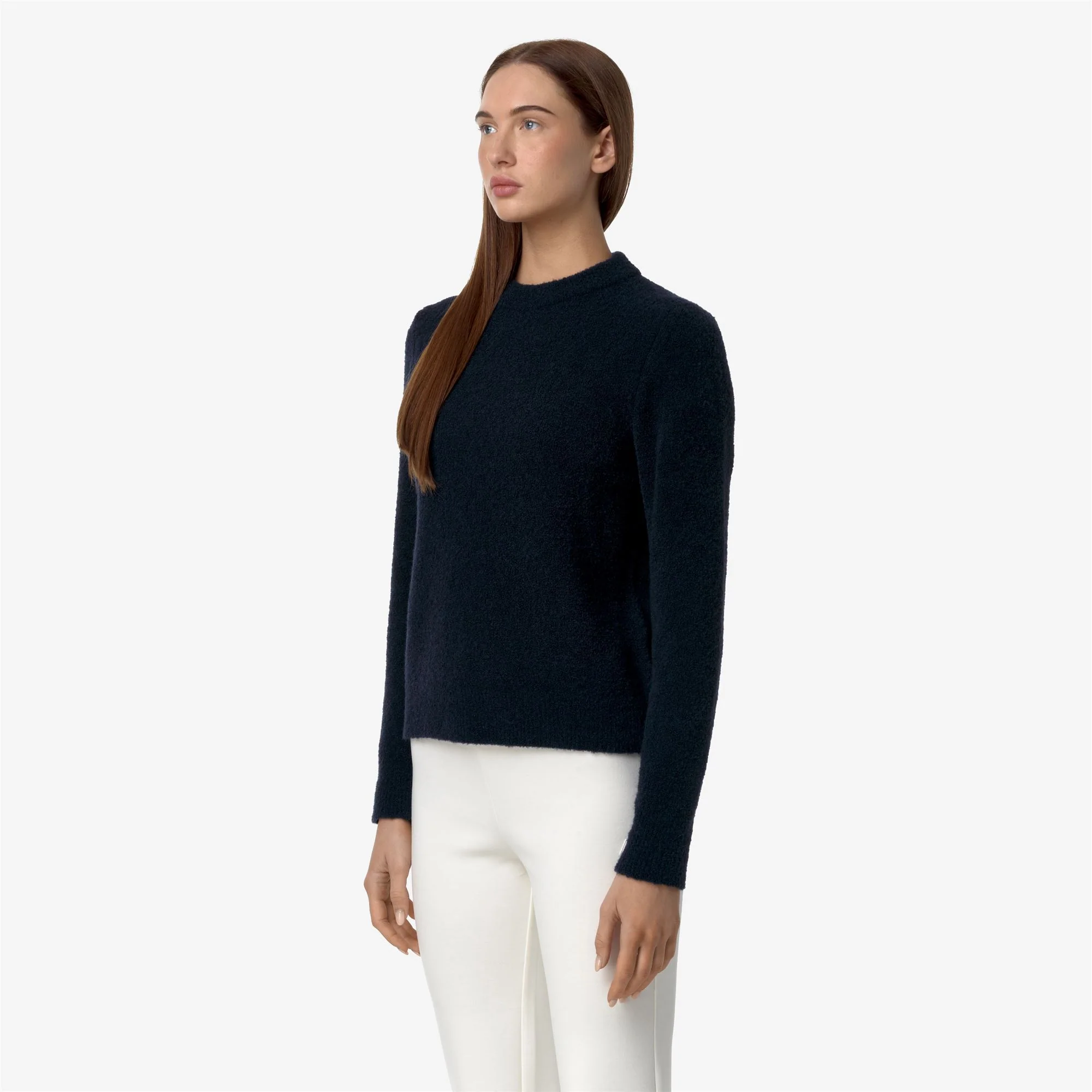 CLARISSE WOOL MERINO BOUCLE - KNITWEAR - Pull  Over - Woman - BLUE DEPTH - Image 4