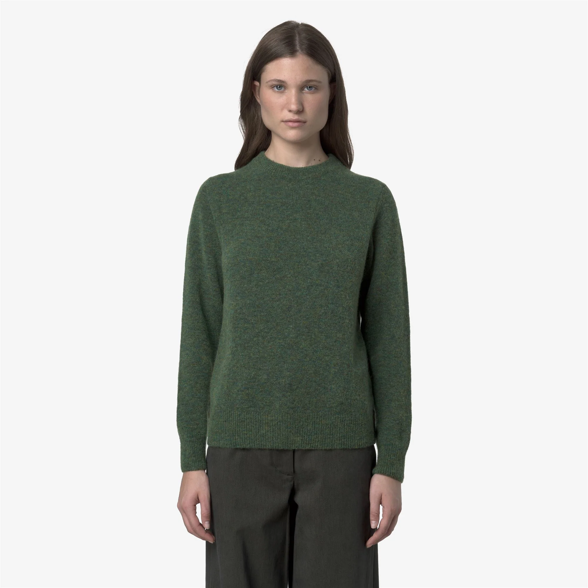 CLARISSE WOOL STRETCH - KNITWEAR - Pull  Over - Woman - GREEN MIX - Image 3
