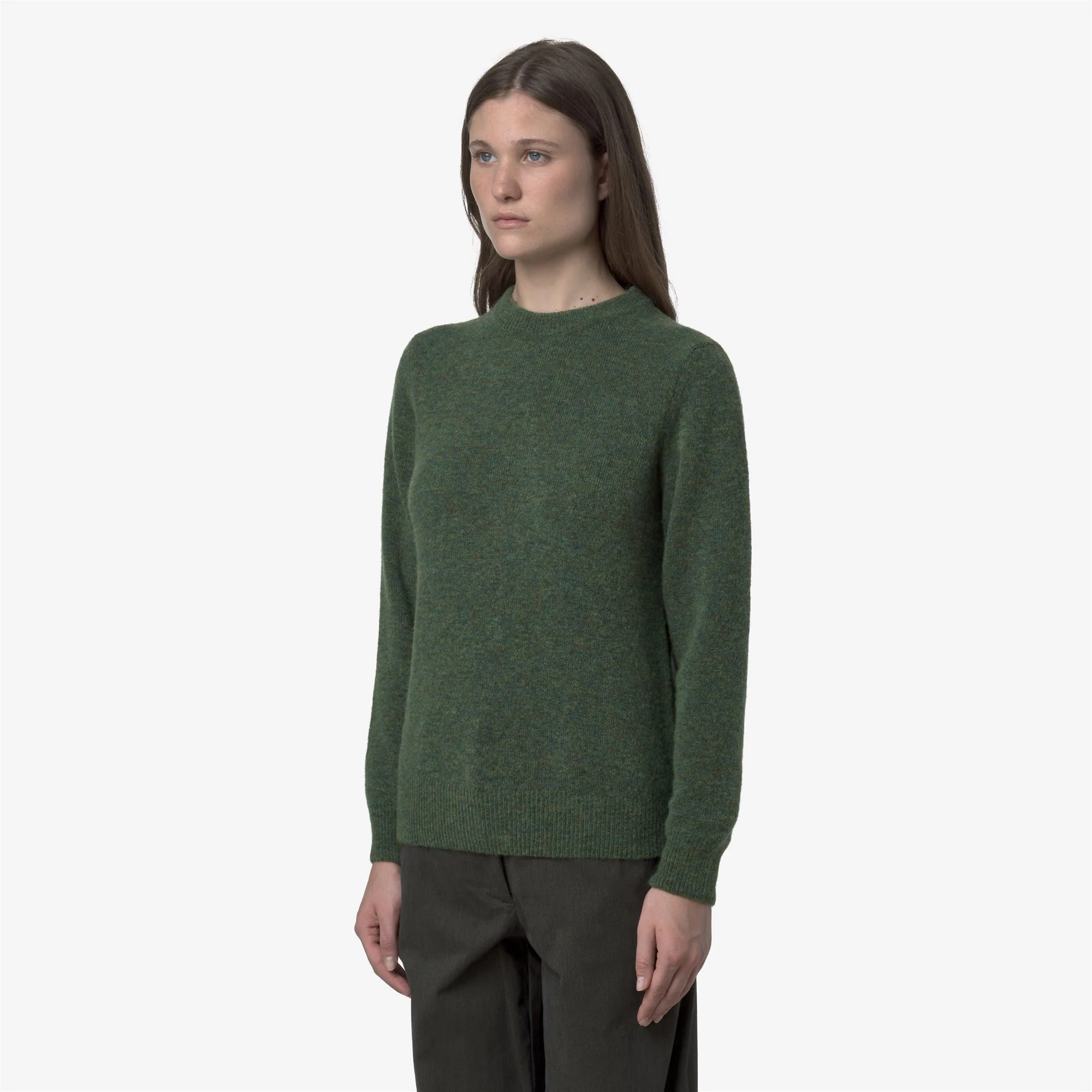 CLARISSE WOOL STRETCH - KNITWEAR - Pull  Over - Woman - GREEN MIX - Image 4