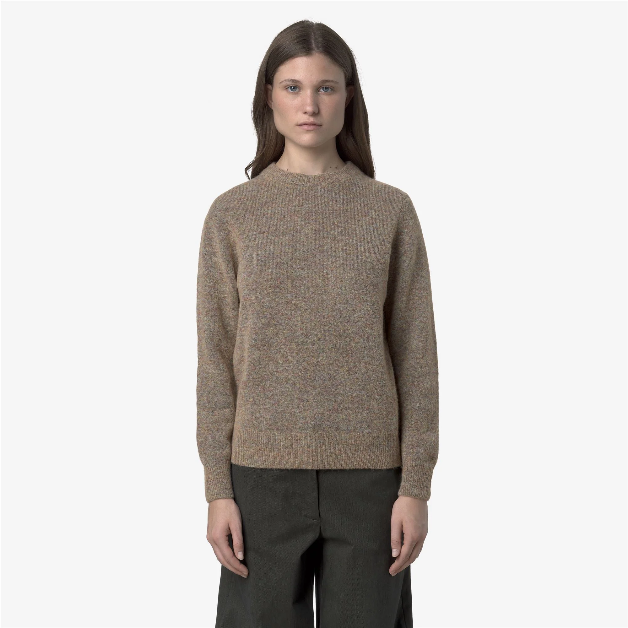 CLARISSE WOOL STRETCH - KNITWEAR - Pull  Over - Woman - PINK DUST MIX - Image 3