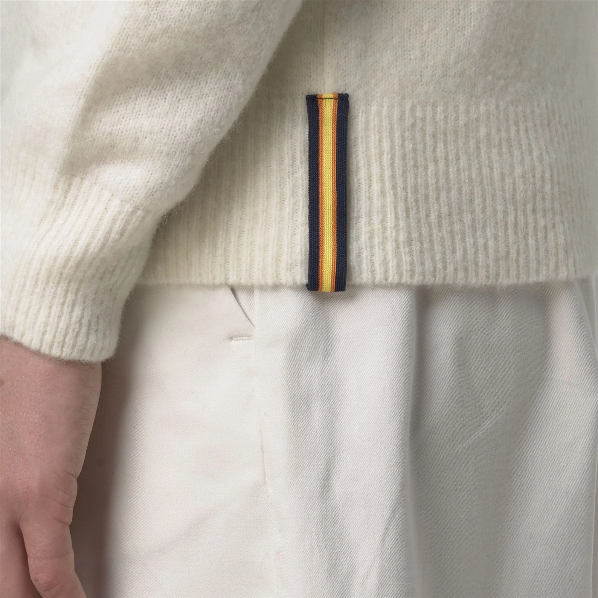 CLARISSE WOOL STRETCH - KNITWEAR - Pull  Over - Woman - WHITE GARDENIA - Image 2