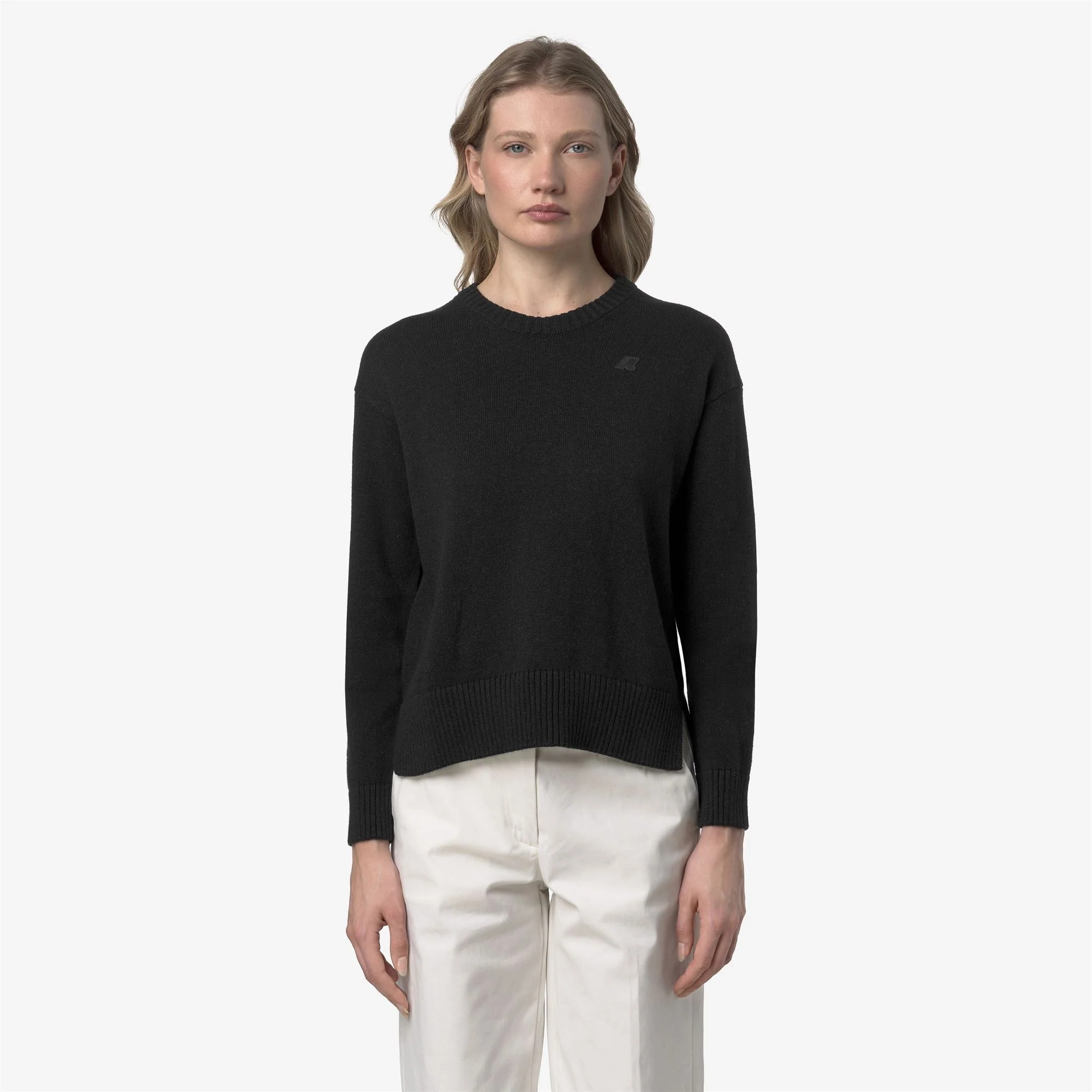 DOMITINE COTTON CASHMERE - KNITWEAR - Pull  Over - Woman - BLACK MEL - Image 3