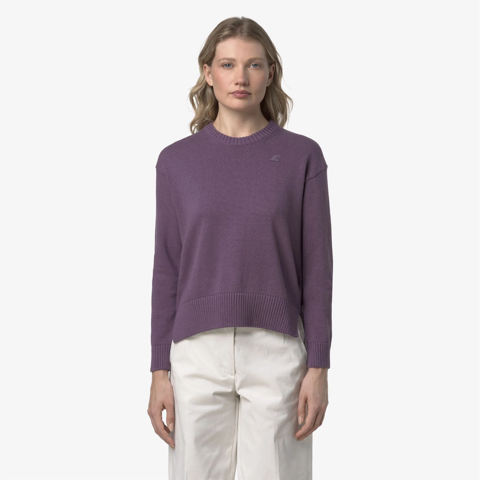 DOMITINE COTTON CASHMERE - KNITWEAR - Pull  Over - Woman - VIOLET DK - Image 3