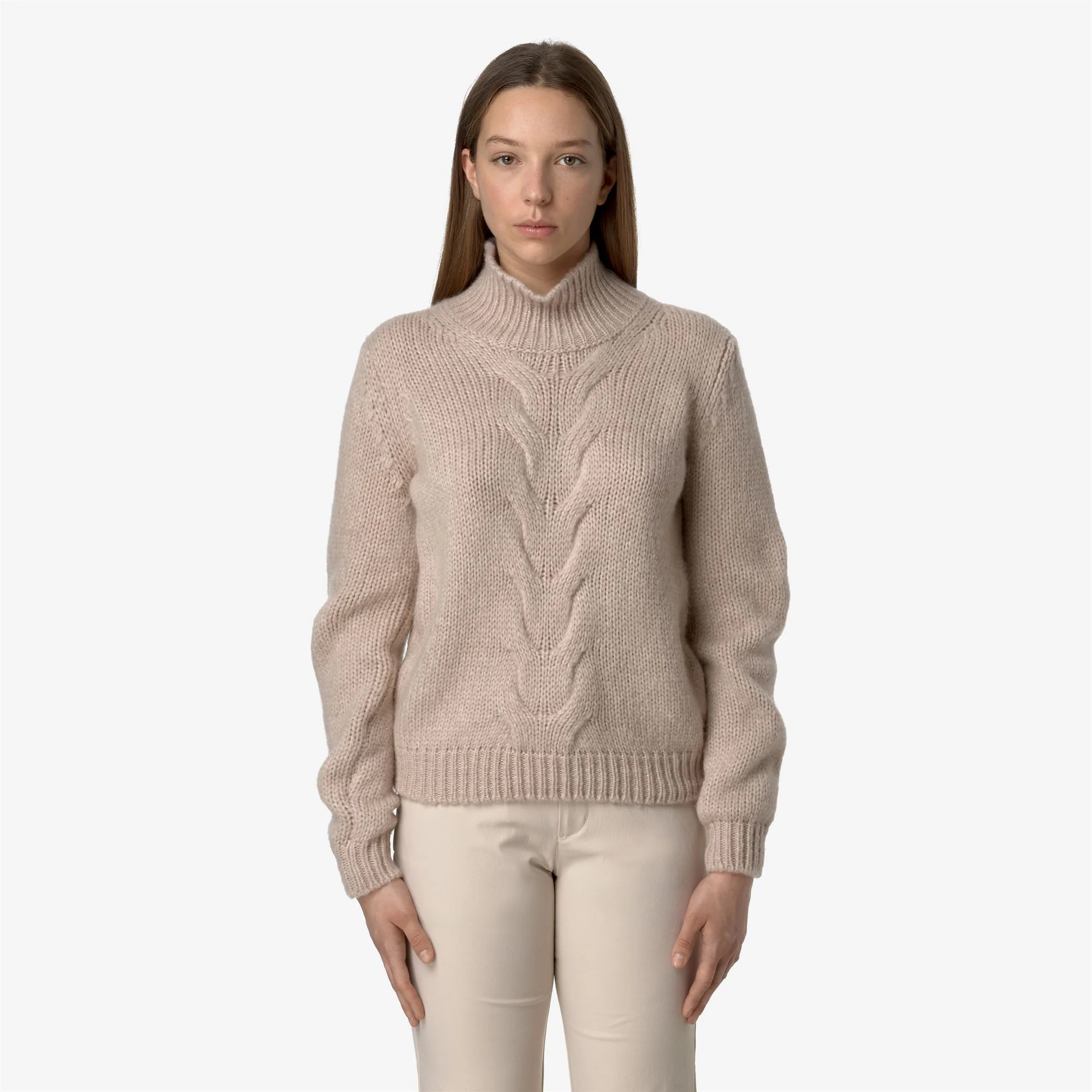 FUZZY WOOL MERINO BLEND - KNITWEAR - Pull  Over - Woman - PINK TINT - Image 3