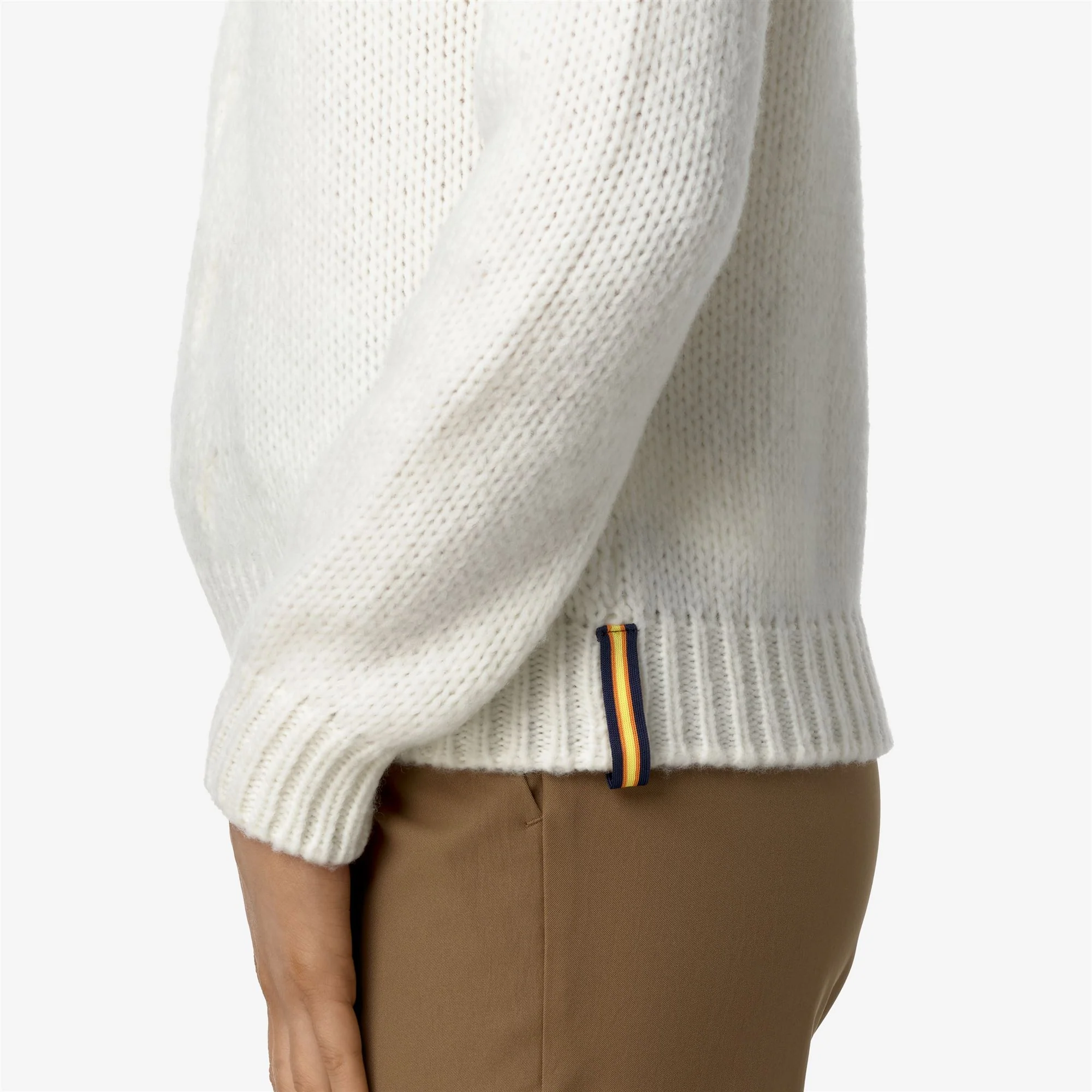 FUZZY WOOL MERINO BLEND - KNITWEAR - Pull  Over - Woman - WHITE GARDENIA - Image 2