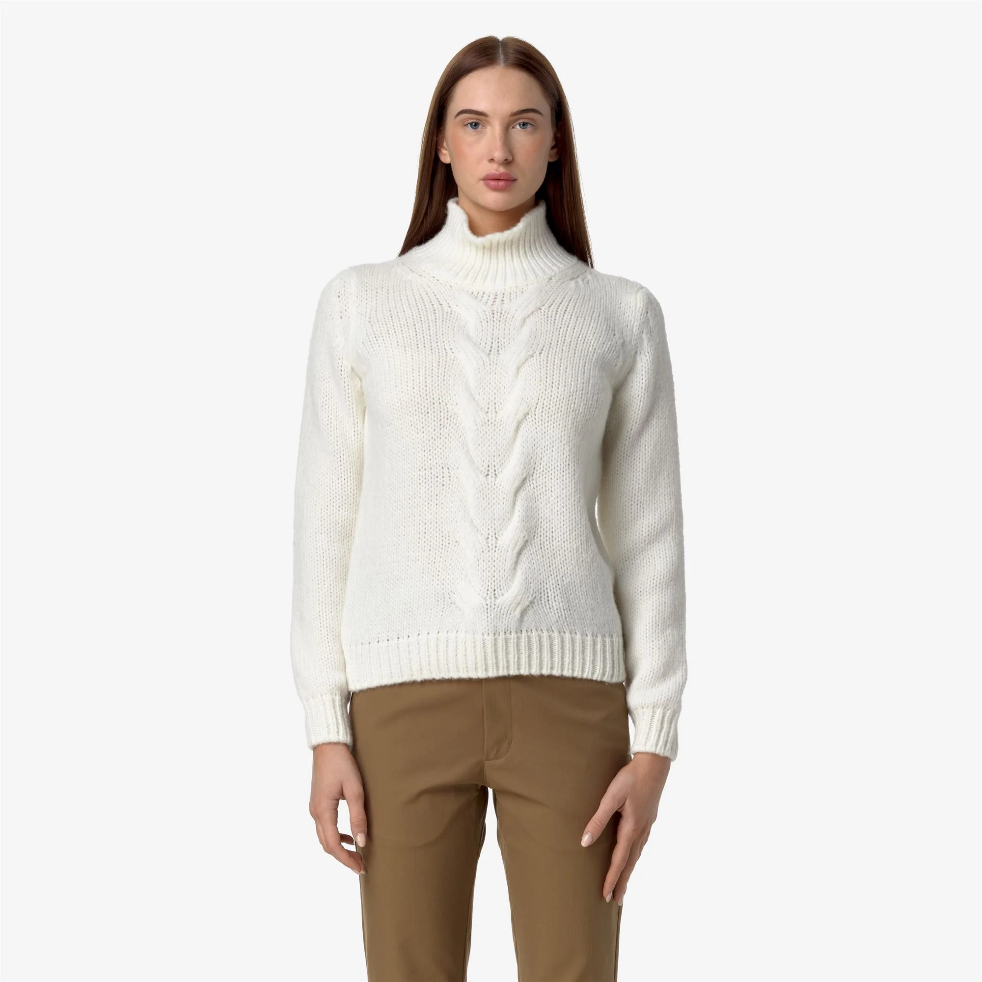 FUZZY WOOL MERINO BLEND - KNITWEAR - Pull  Over - Woman - WHITE GARDENIA - Image 3