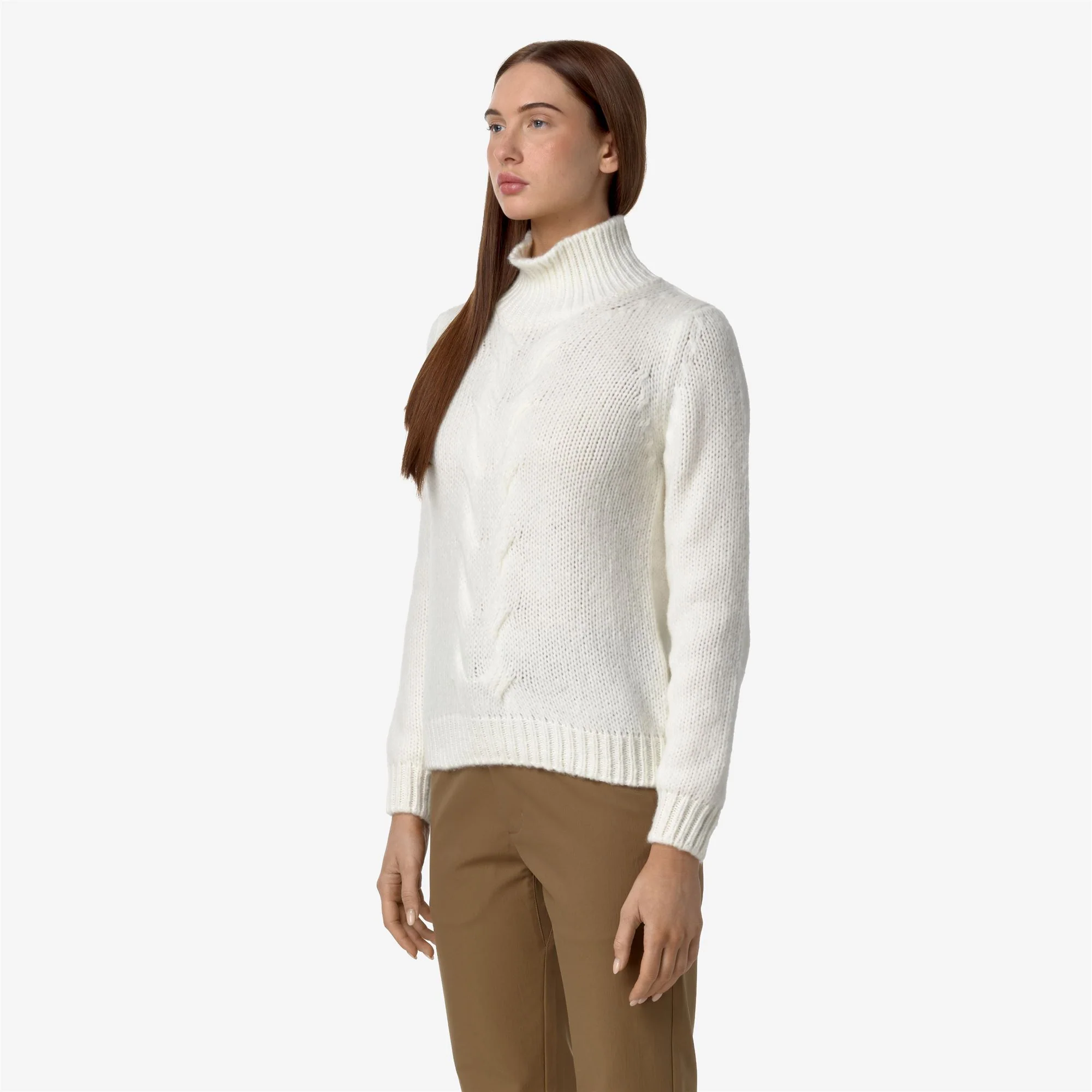 FUZZY WOOL MERINO BLEND - KNITWEAR - Pull  Over - Woman - WHITE GARDENIA - Image 4