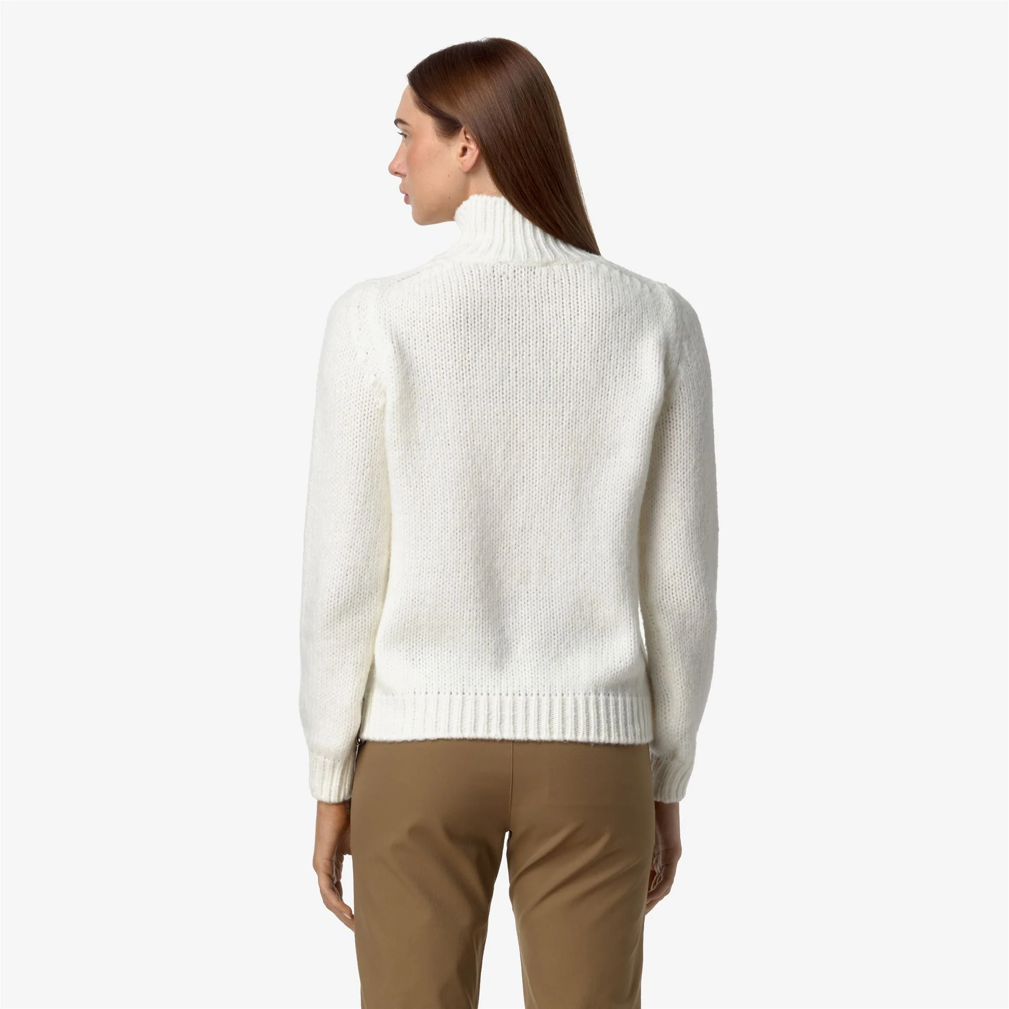 FUZZY WOOL MERINO BLEND - KNITWEAR - Pull  Over - Woman - WHITE GARDENIA - Image 5
