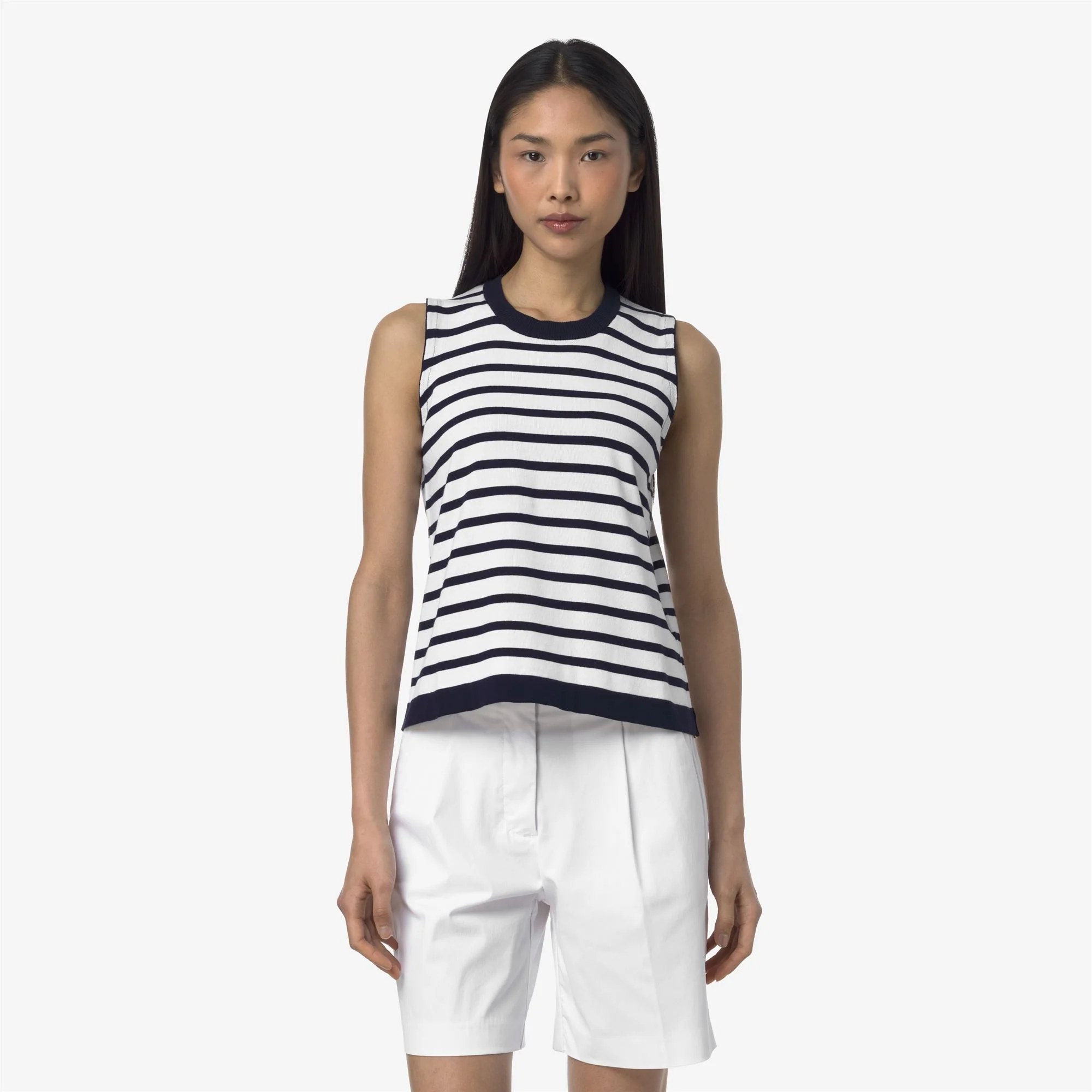 GERI STRIPES - KNITWEAR - Vest - Woman - WHITE-BLUE DEPTH - Image 3