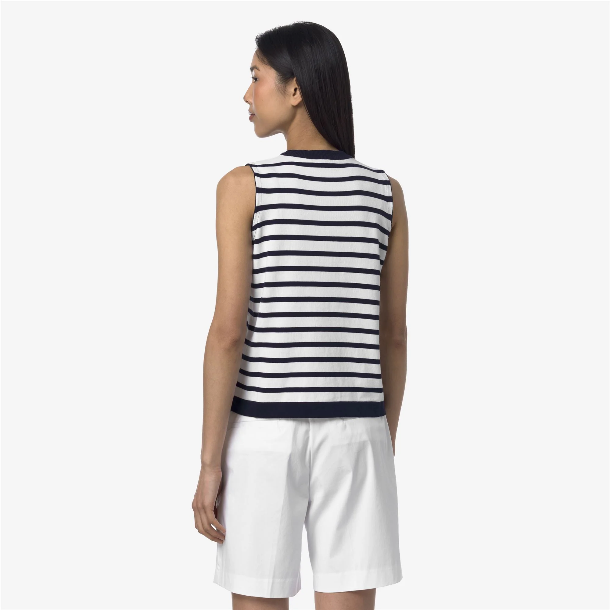 GERI STRIPES - KNITWEAR - Vest - Woman - WHITE-BLUE DEPTH - Image 5