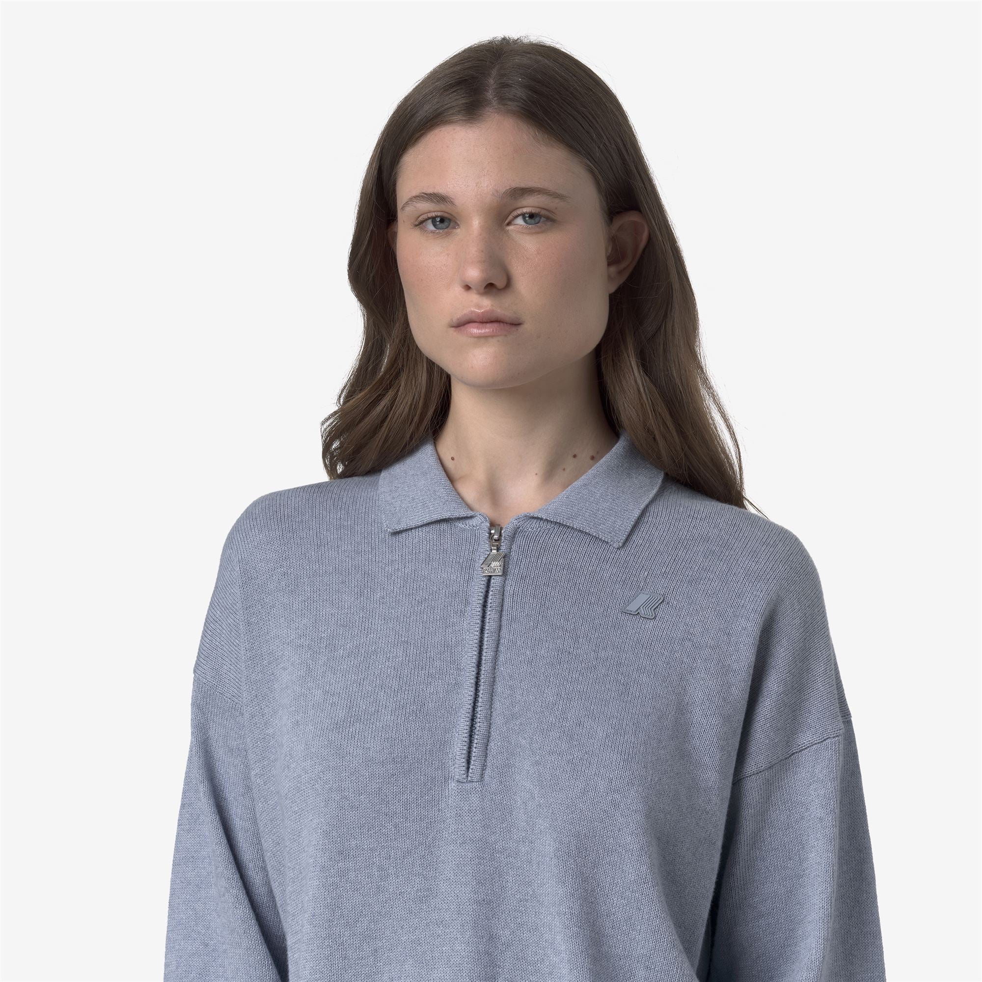 GRAMARNIER COTTON CASHMERE AF - KNITWEAR - Pull  Over - Woman - AZURE MEL - Image 2