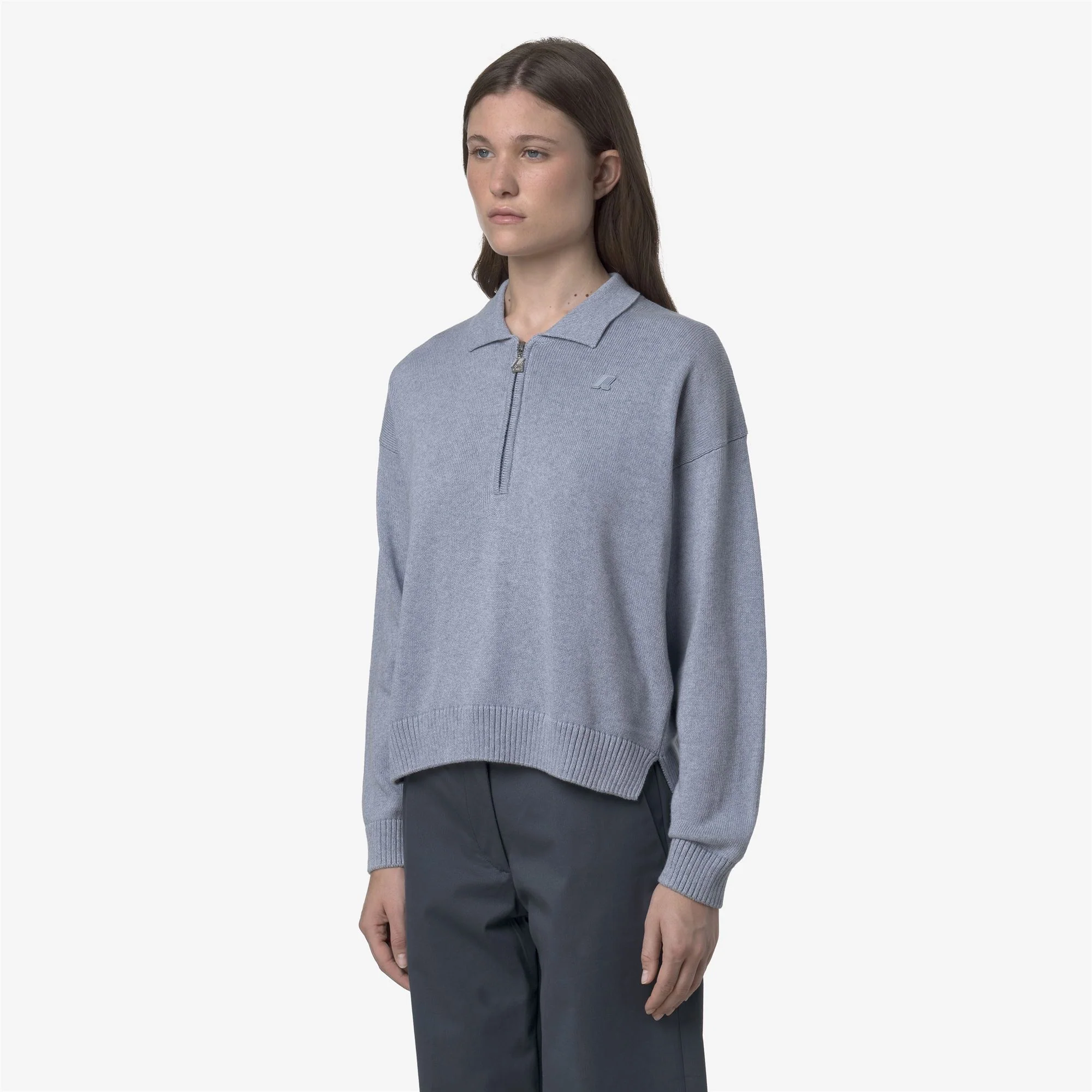 GRAMARNIER COTTON CASHMERE AF - KNITWEAR - Pull  Over - Woman - AZURE MEL - Image 4