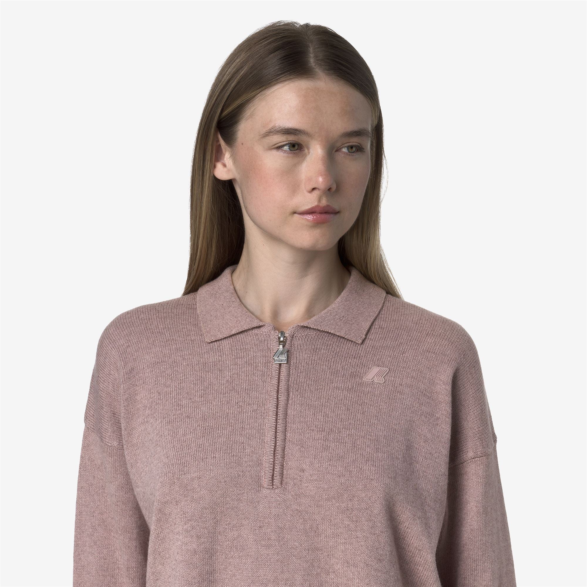 GRAMARNIER COTTON CASHMERE AF - KNITWEAR - Pull  Over - Woman - PINK FAWN MEL - Image 2