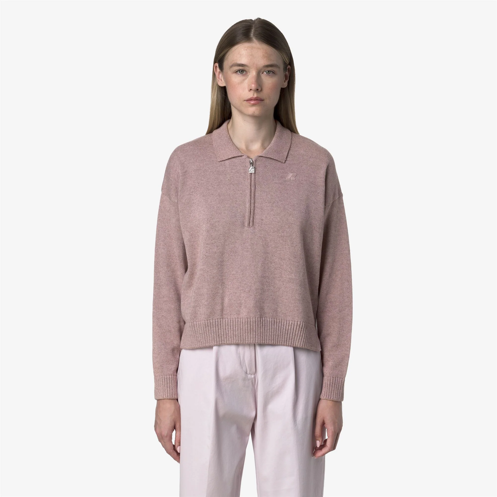 GRAMARNIER COTTON CASHMERE AF - KNITWEAR - Pull  Over - Woman - PINK FAWN MEL - Image 3