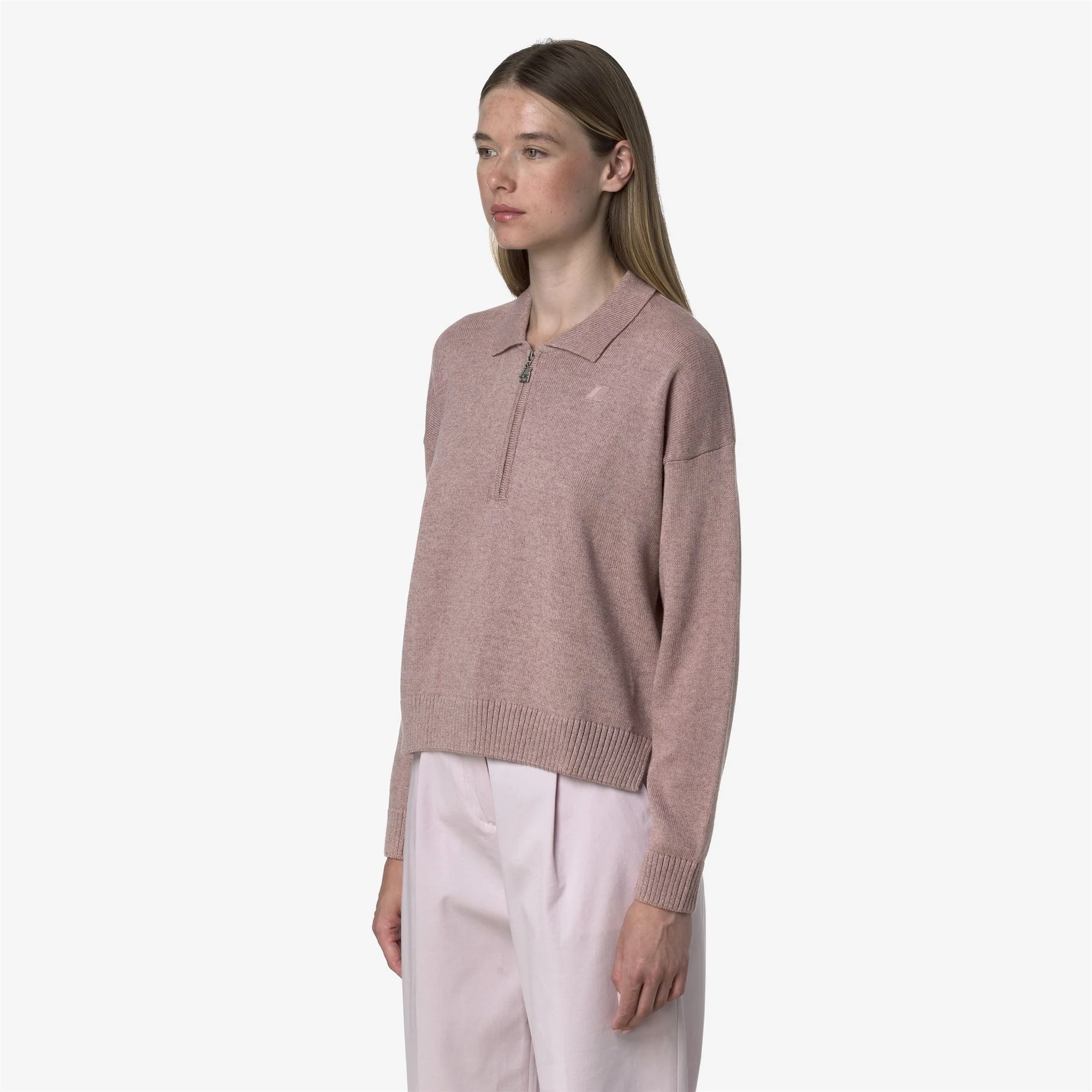 GRAMARNIER COTTON CASHMERE AF - KNITWEAR - Pull  Over - Woman - PINK FAWN MEL - Image 4