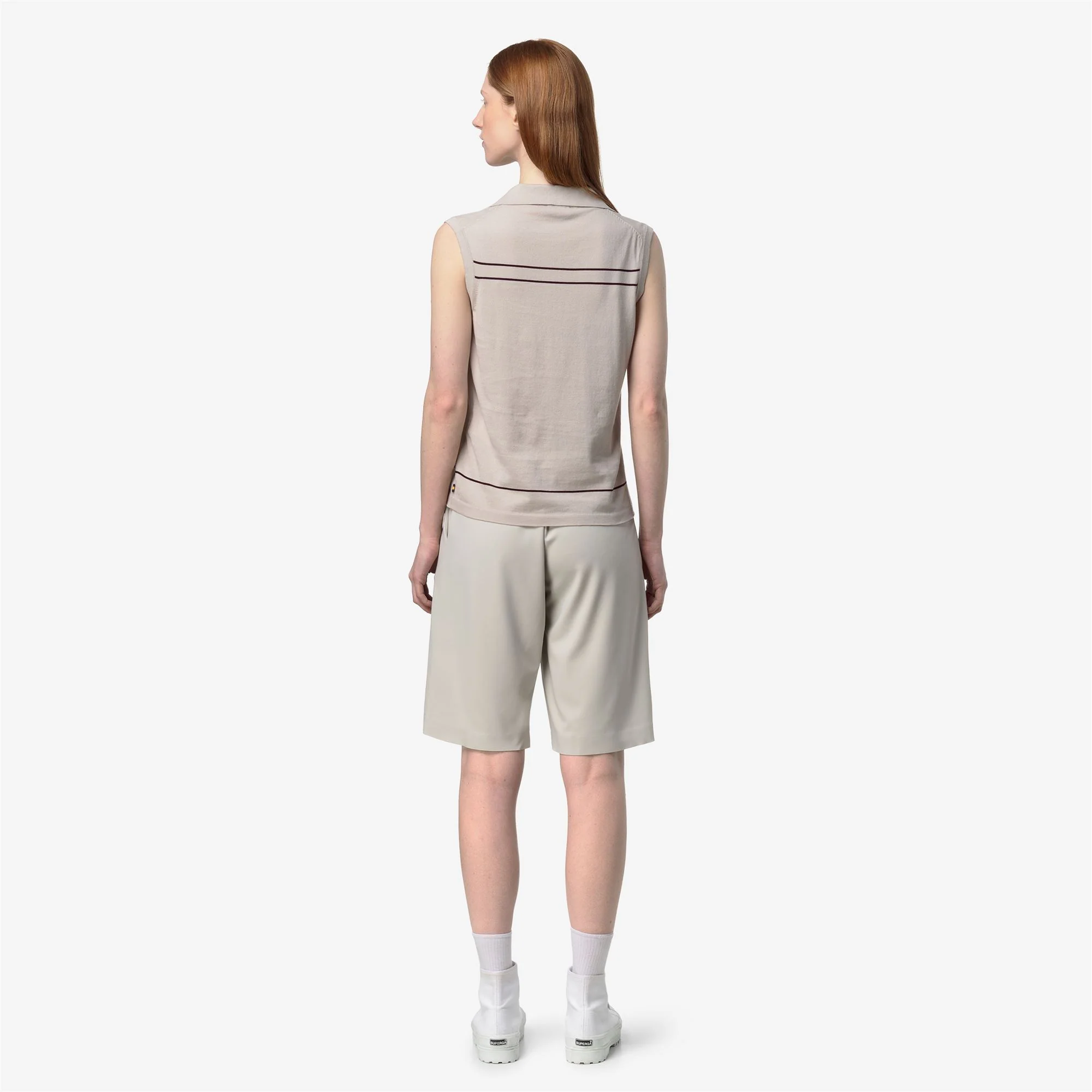 JALIGNE STRIPES - KNITWEAR - Vest - Woman - BEIGE LT-VIOLET BURNISHED - Image 5