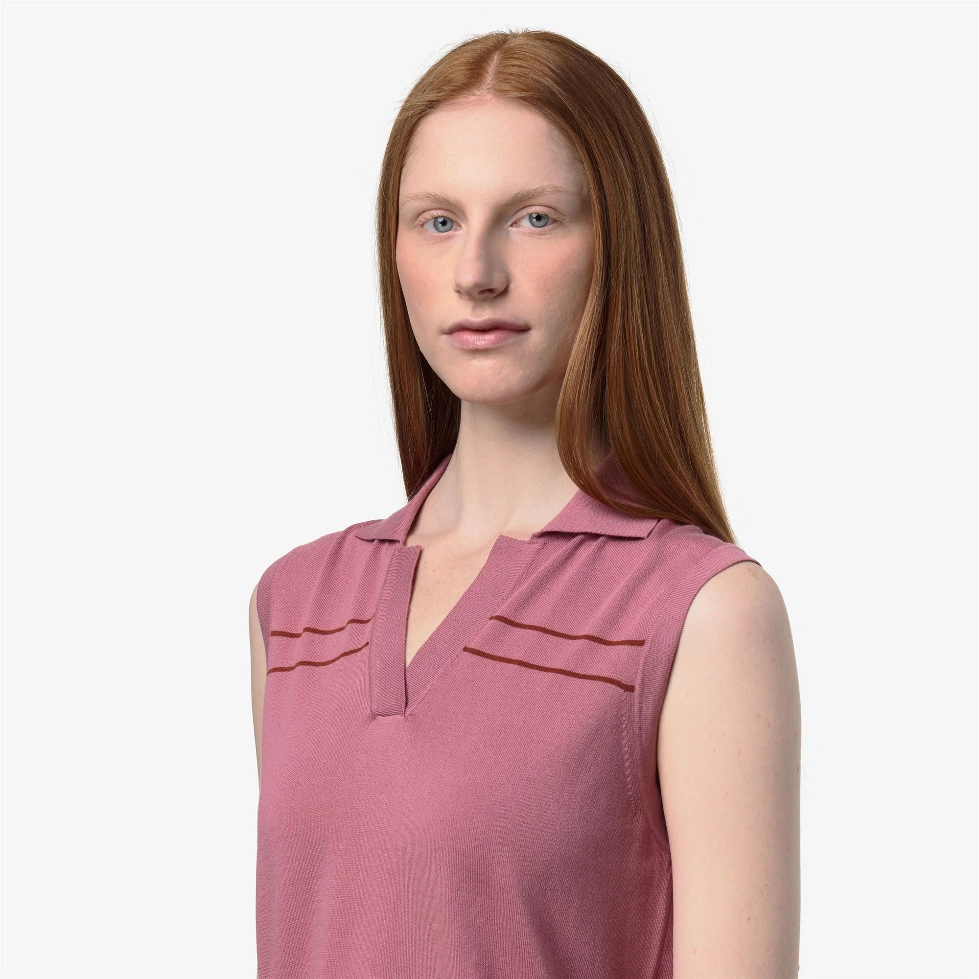 JALIGNE STRIPES - KNITWEAR - Vest - Woman - VIOLET  PINKISH-BROWN REDDISH - Image 2