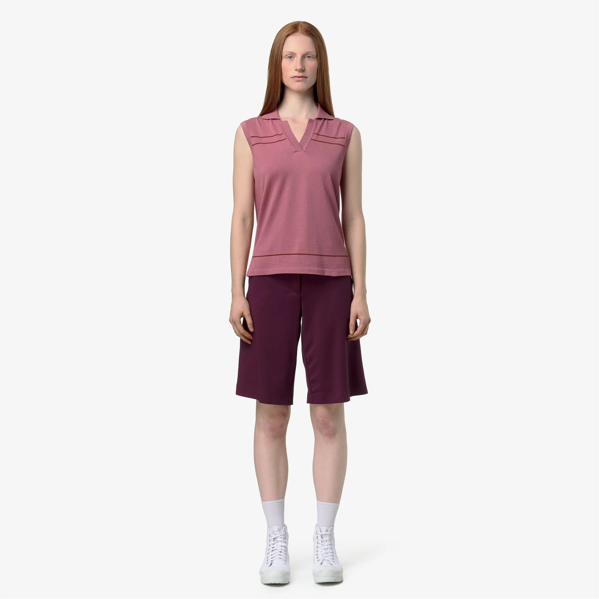 JALIGNE STRIPES - KNITWEAR - Vest - Woman - VIOLET  PINKISH-BROWN REDDISH - Image 3