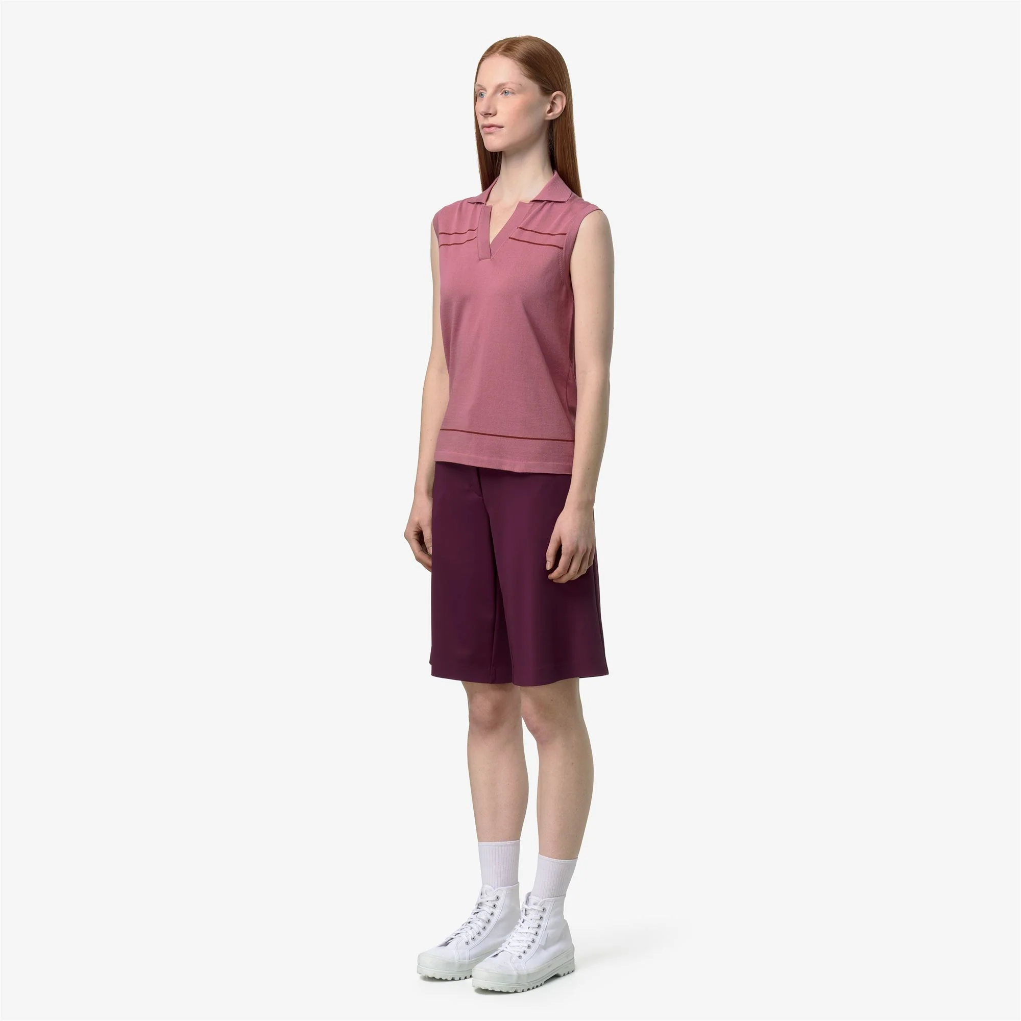 JALIGNE STRIPES - KNITWEAR - Vest - Woman - VIOLET  PINKISH-BROWN REDDISH - Image 4
