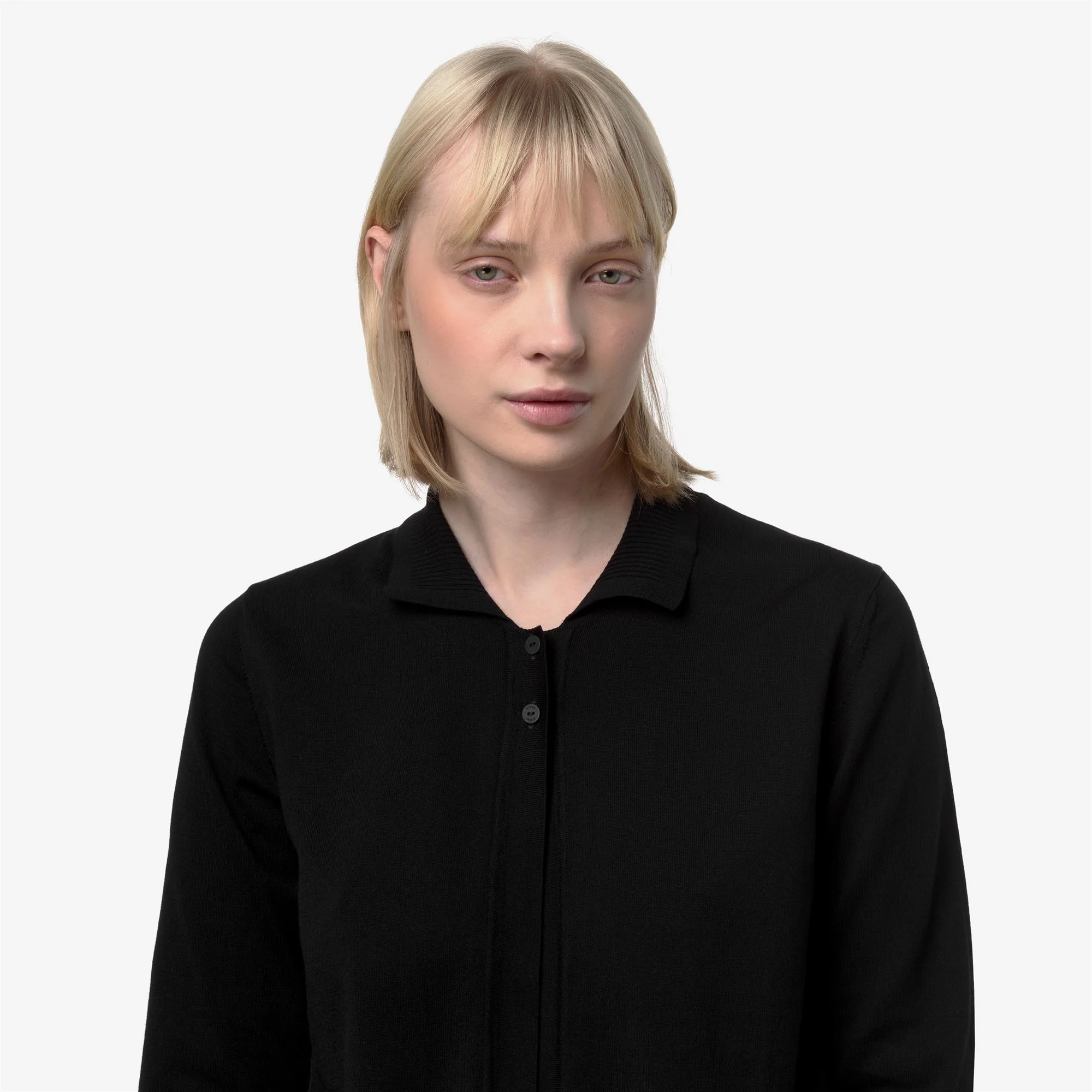 LENID - KNITWEAR - Jacket - Woman - BLACK PURE - Image 2