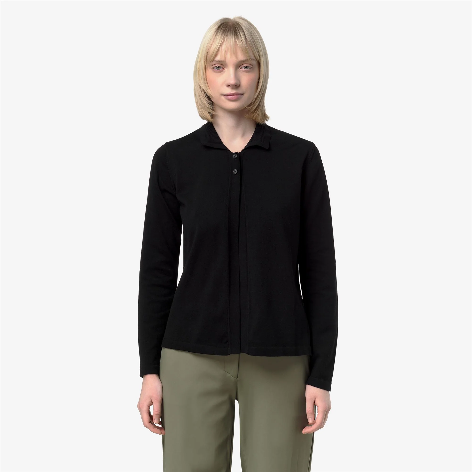 LENID - KNITWEAR - Jacket - Woman - BLACK PURE - Image 3