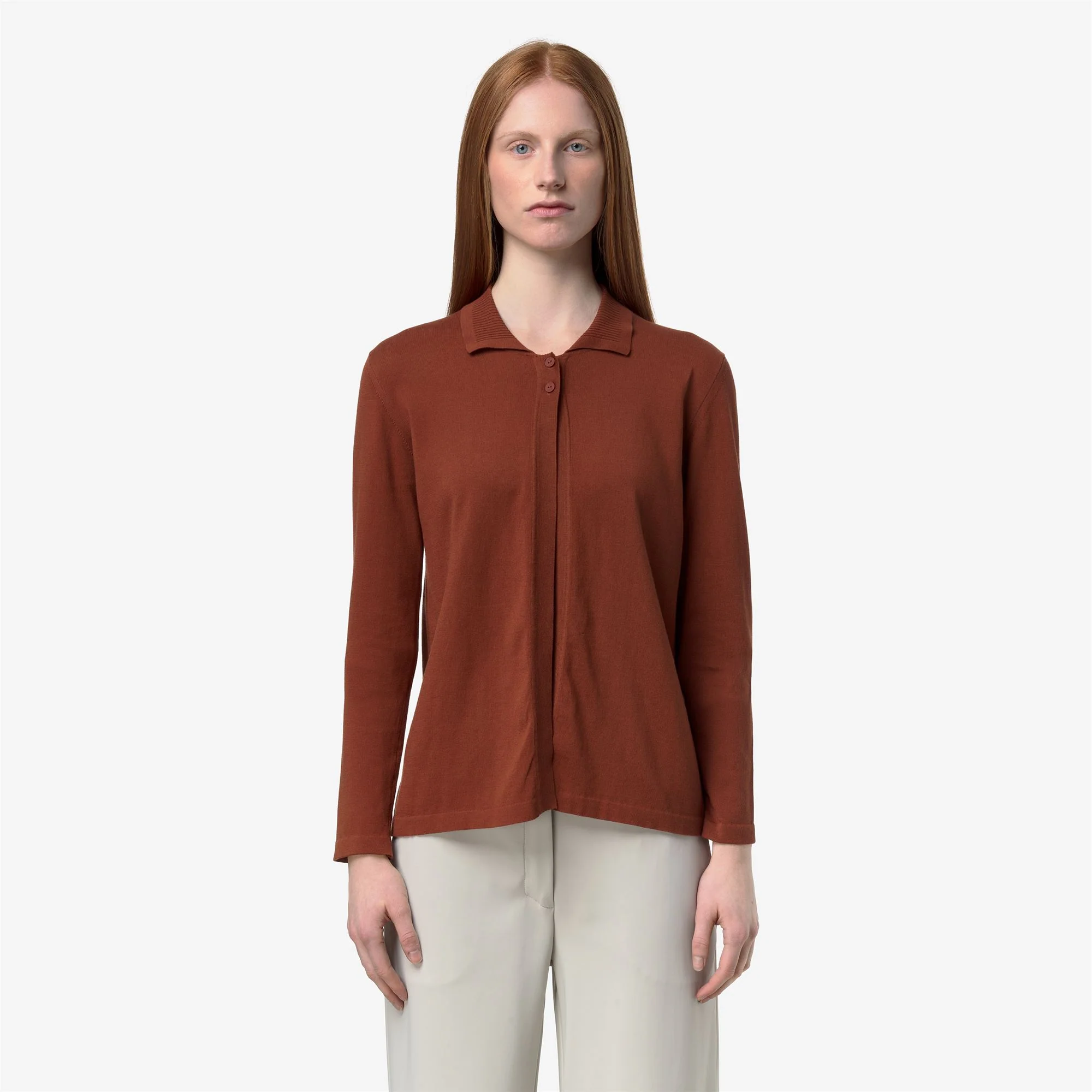 LENID - KNITWEAR - Jacket - Woman - BROWN REDDISH - Image 3