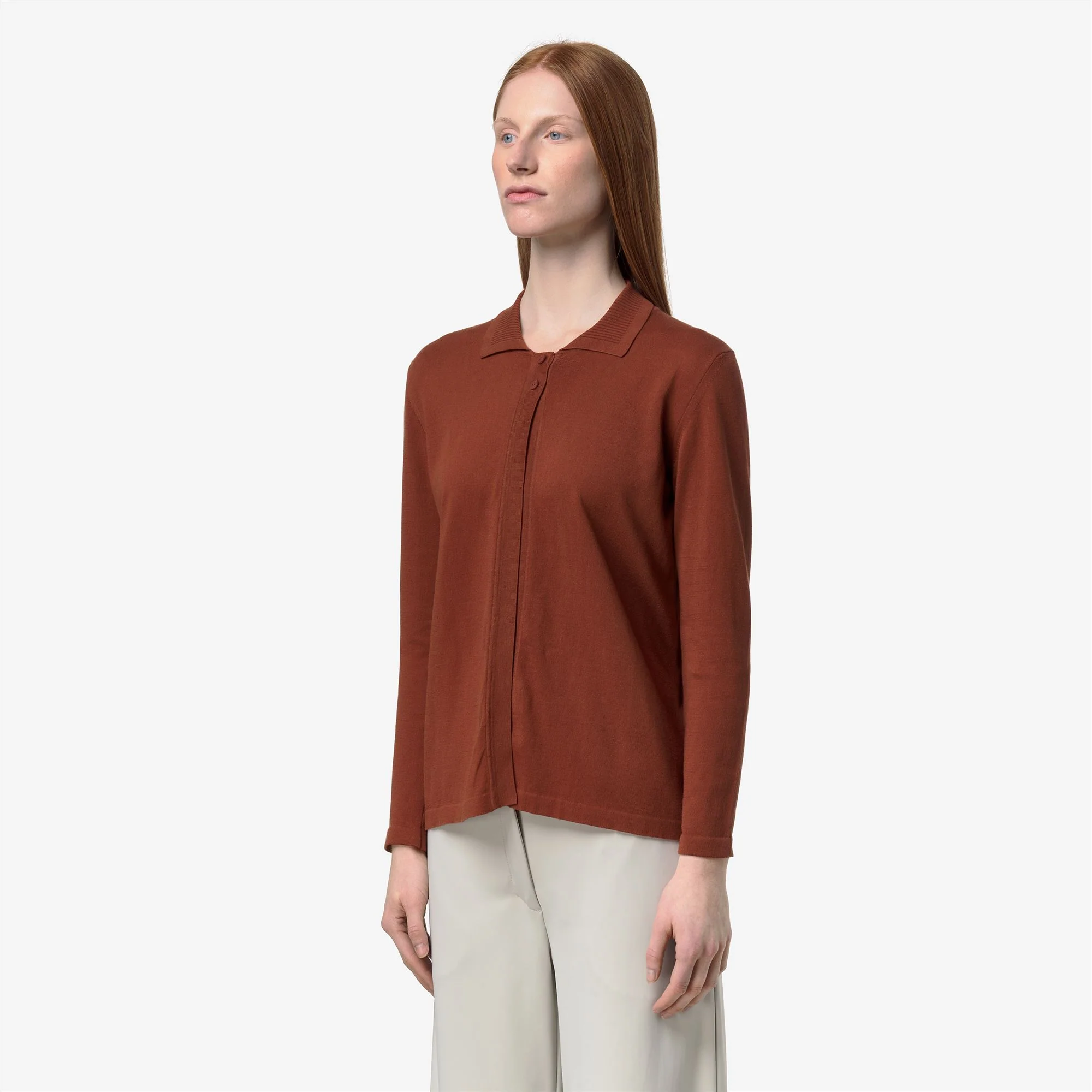 LENID - KNITWEAR - Jacket - Woman - BROWN REDDISH - Image 4