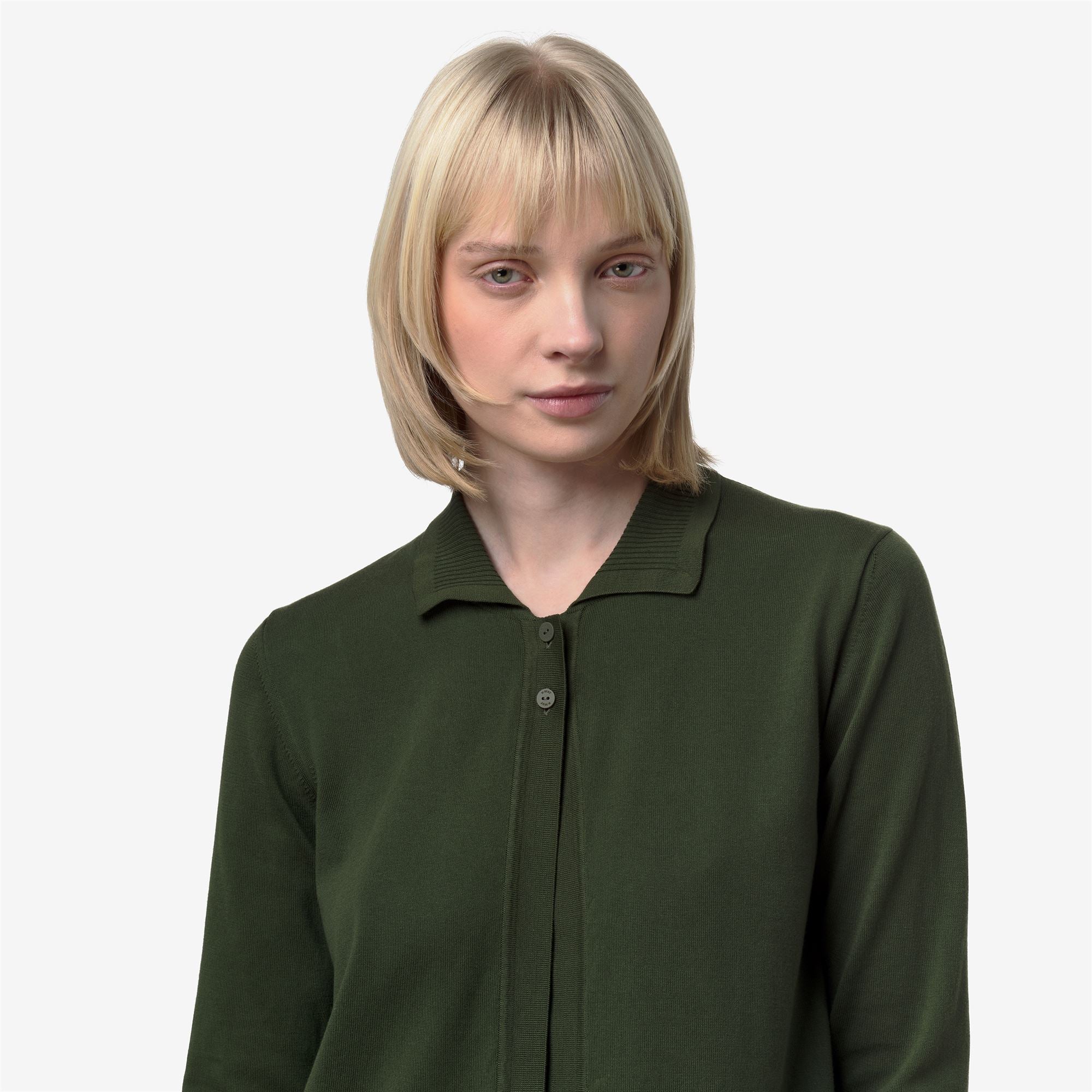 LENID - KNITWEAR - Jacket - Woman - GREEN AFRICA - Image 2
