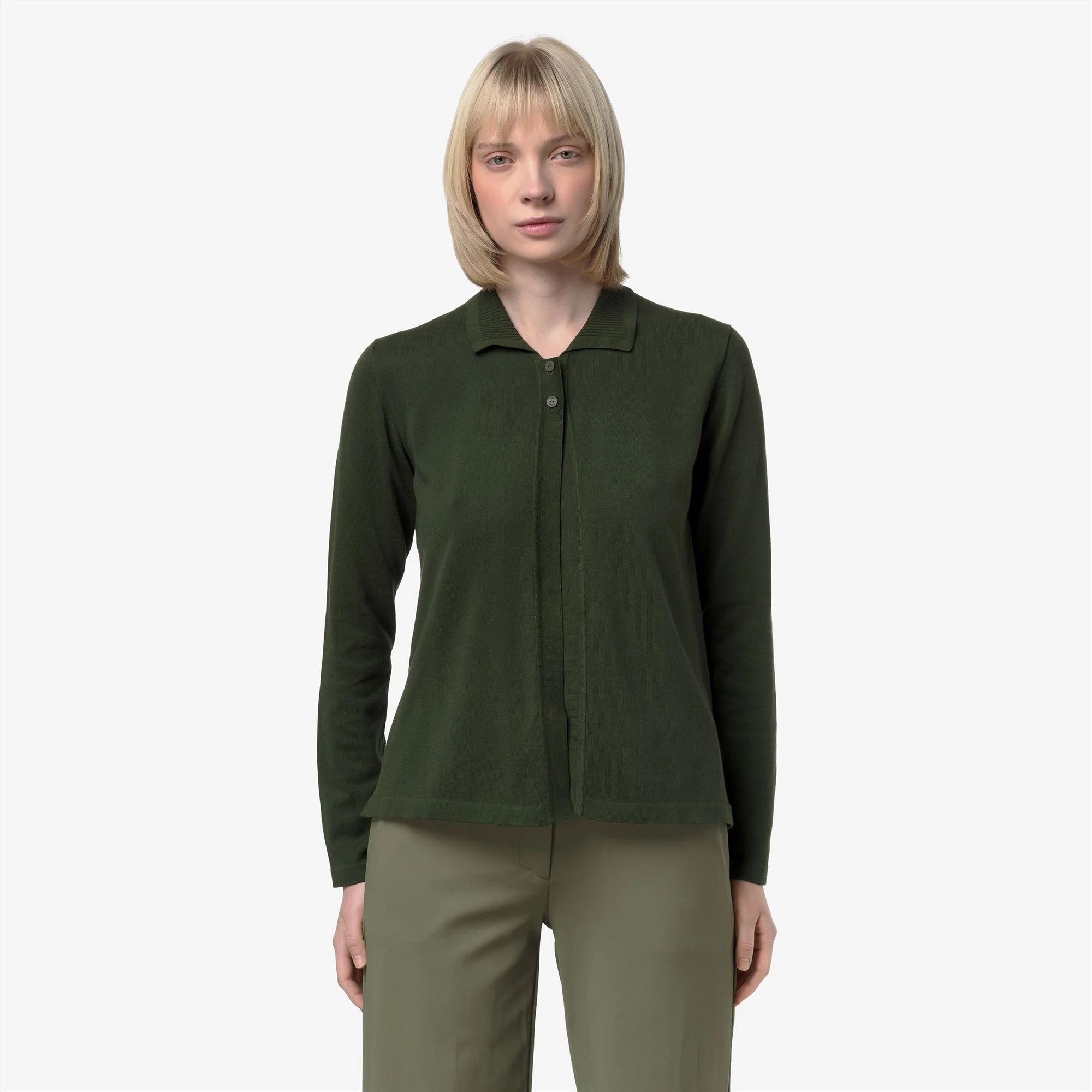 LENID - KNITWEAR - Jacket - Woman - GREEN AFRICA - Image 3