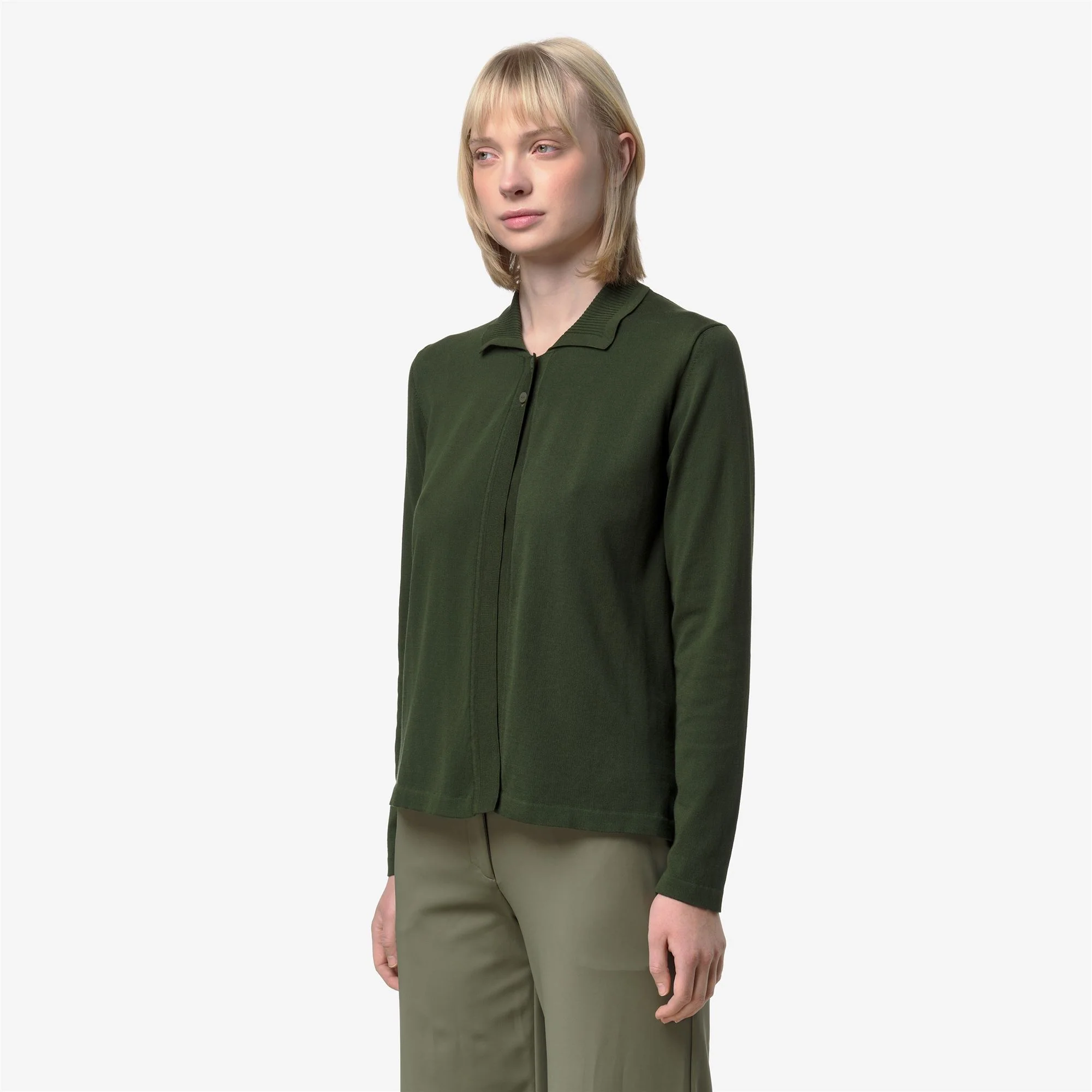 LENID - KNITWEAR - Jacket - Woman - GREEN AFRICA - Image 4