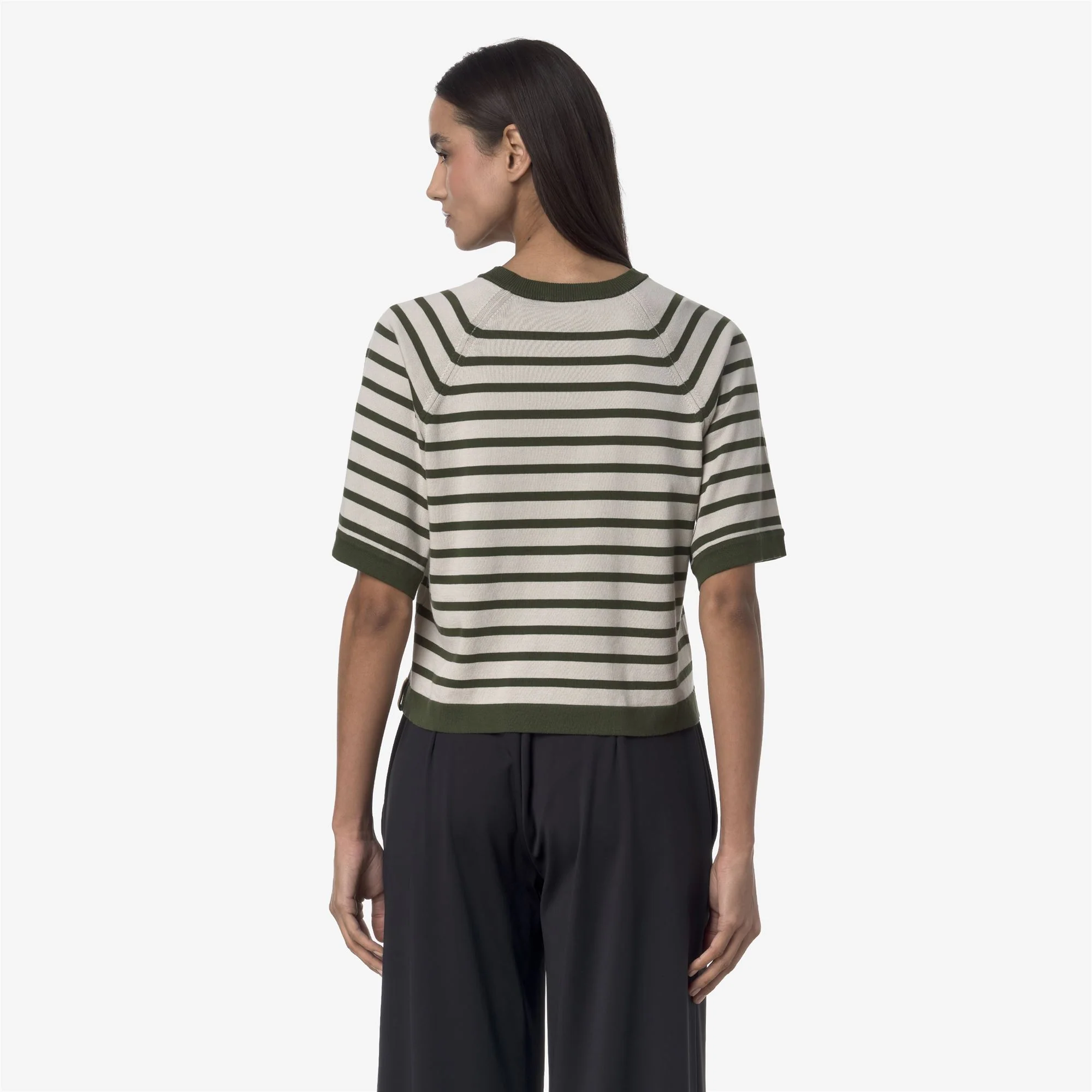 MAROL STRIPES - KNITWEAR - Pull  Over - Woman - BEIGE LT-GREEN LICHEN - Image 5
