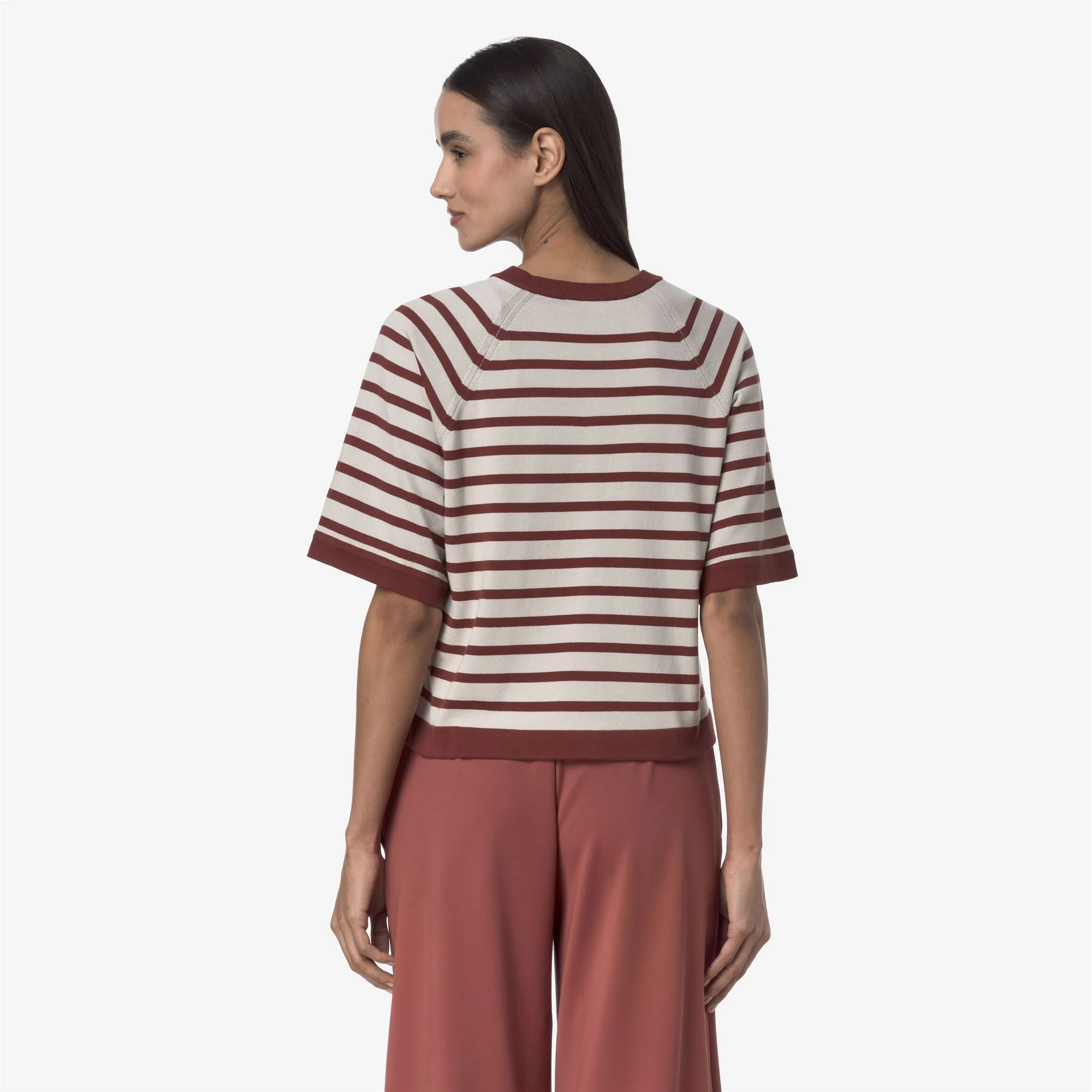 MAROL STRIPES - KNITWEAR - Pull  Over - Woman - BEIGE LT-RED JASPER - Image 5