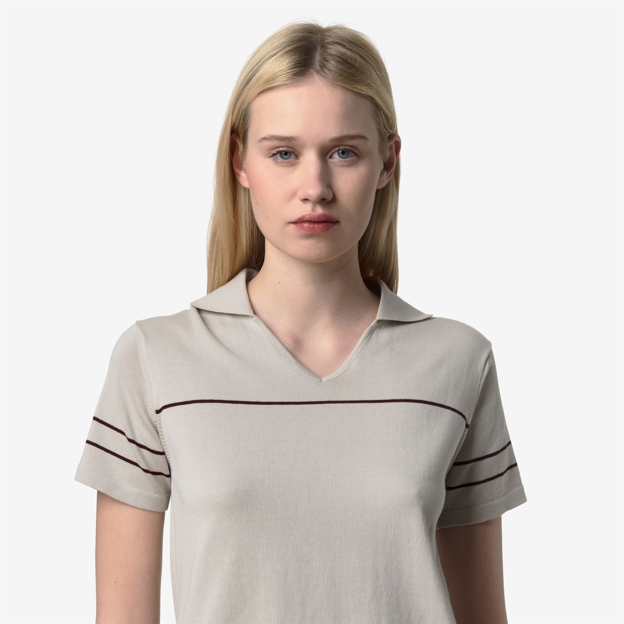 MAZARDY STRIPES - KNITWEAR - Polo - Woman - BEIGE LT-VIOLET BURNISHED - Image 2