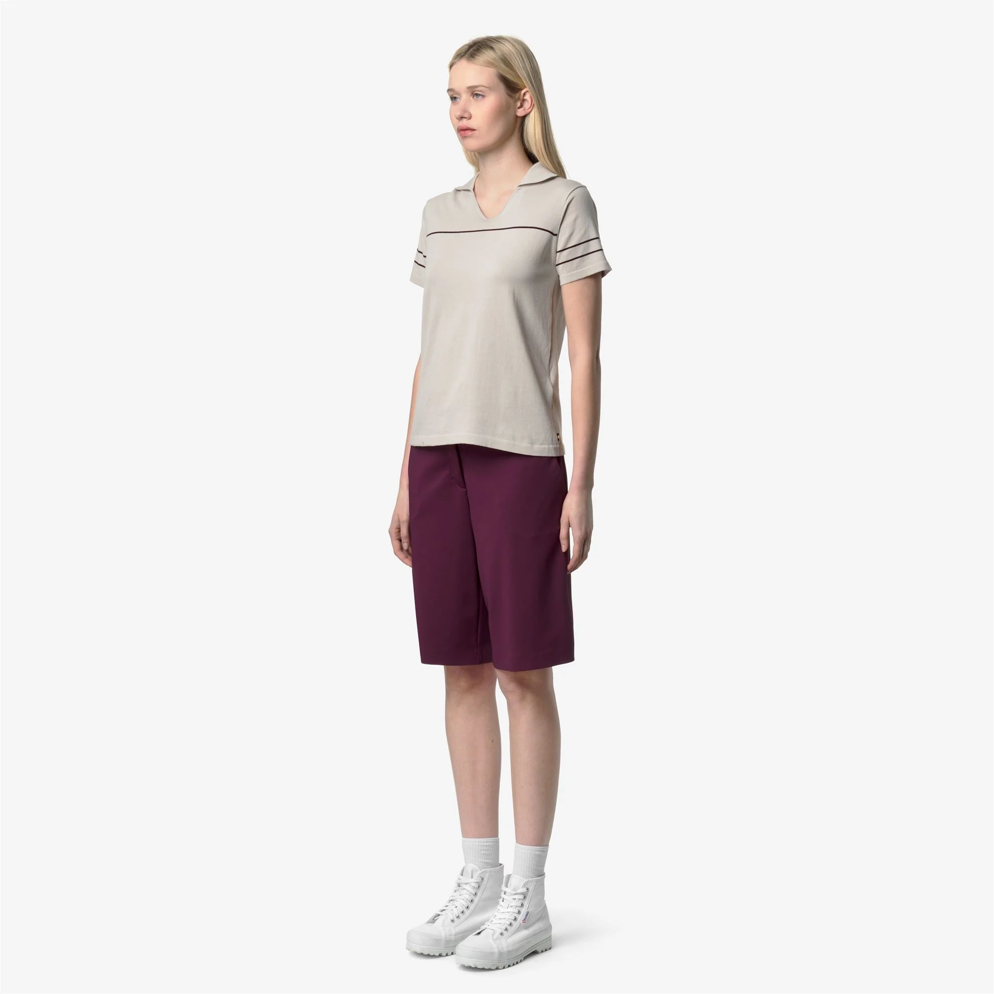 MAZARDY STRIPES - KNITWEAR - Polo - Woman - BEIGE LT-VIOLET BURNISHED - Image 4